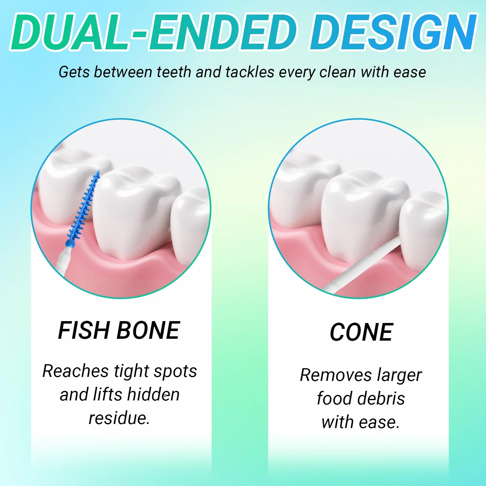 Cure Dent Plastique 2-en-1 Portable 400 Pièces Nettoyer Entre les Dents