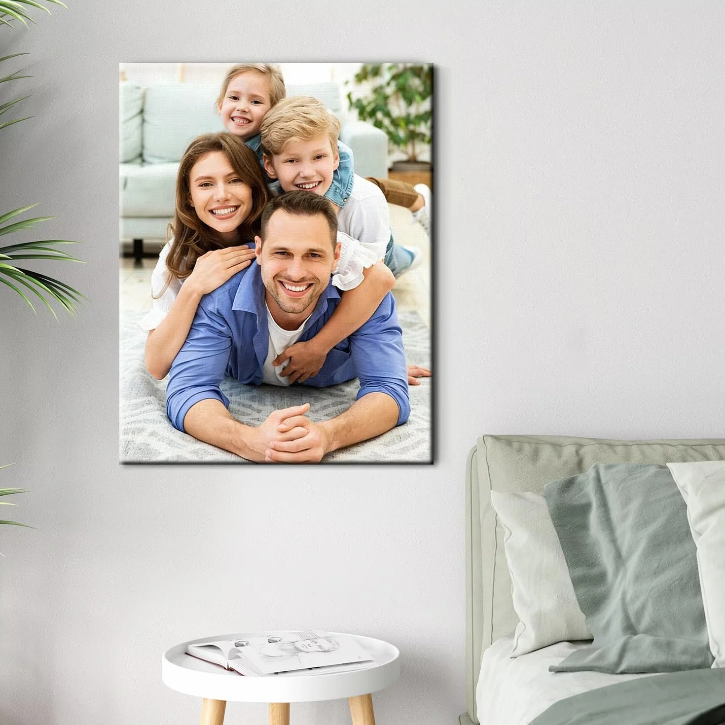 LANZOL Impression sur toile personnalisée 60 x 40 cm art mural décoration maison