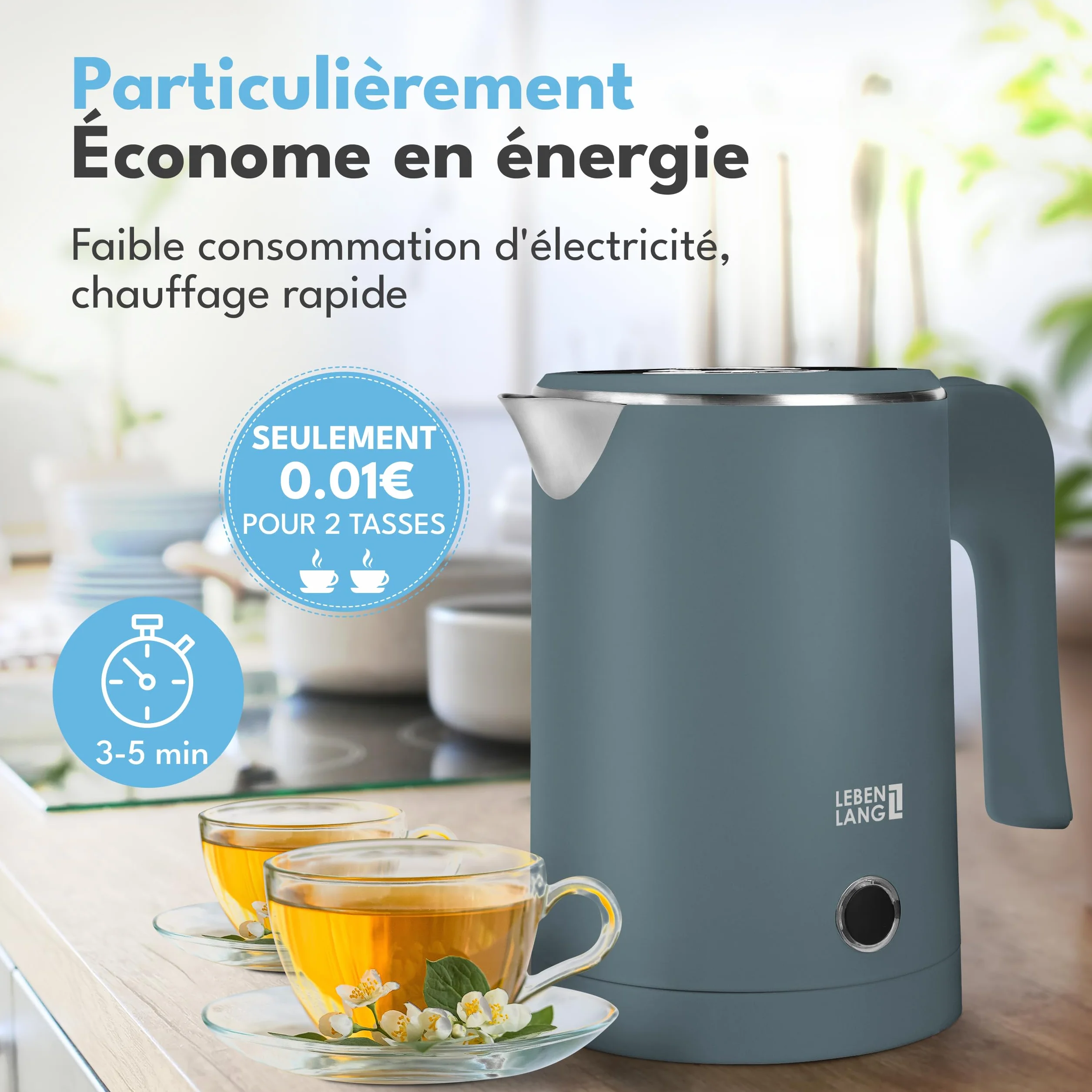 Mini bouilloire électrique en acier inoxydable 500ml 600W voyage blanc noir
