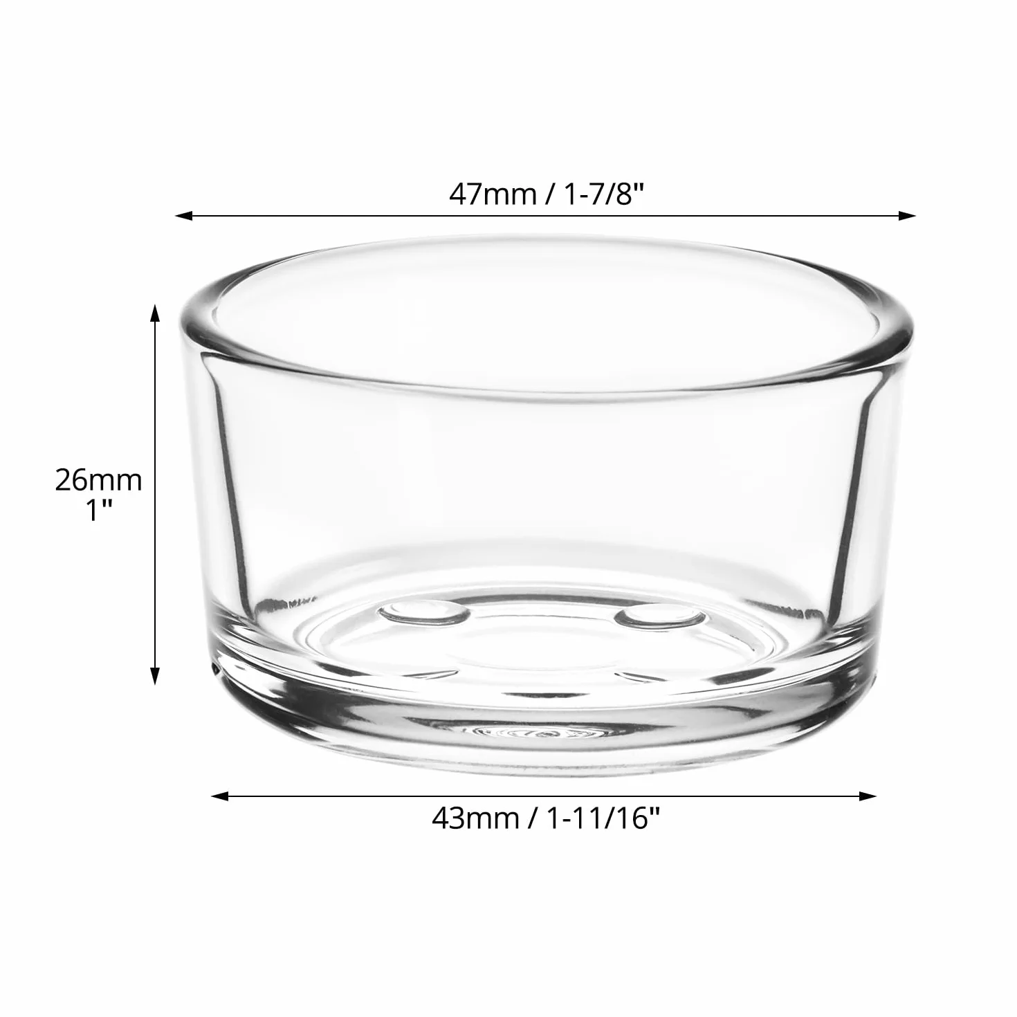 QWORK 15 Pièces Porte-Bougies en Verre Chauffe Bougie 4,5 cm pour Mariages