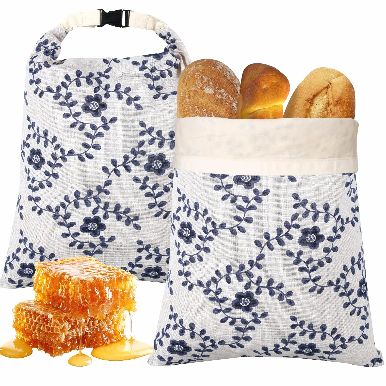 Sacs à pain en cire d'abeille réutilisables, lot de 2, accessoires de cuisson pour maison et camping