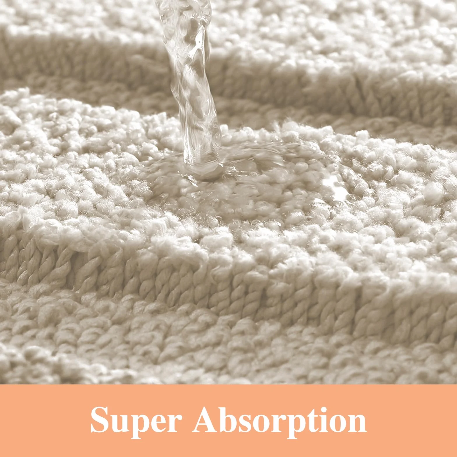 Tapis de bain en microfibre super absorbant 50x80 cm Champagne