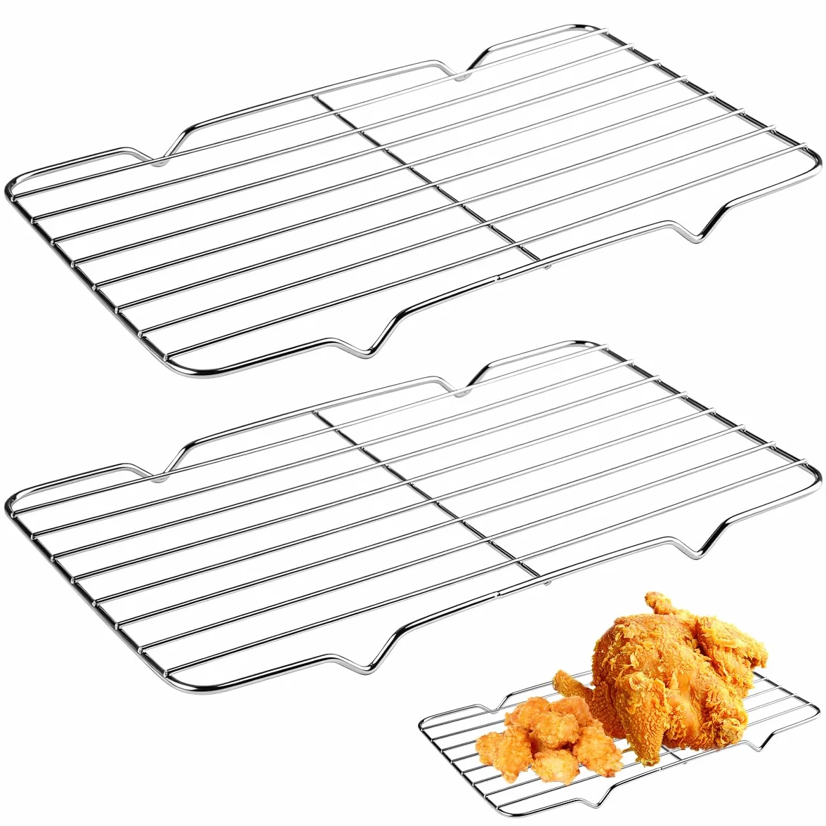Grille de Refroidissement Pâtisserie Acier Inoxydable 26×15.6x1.5 cm Rectangulaire