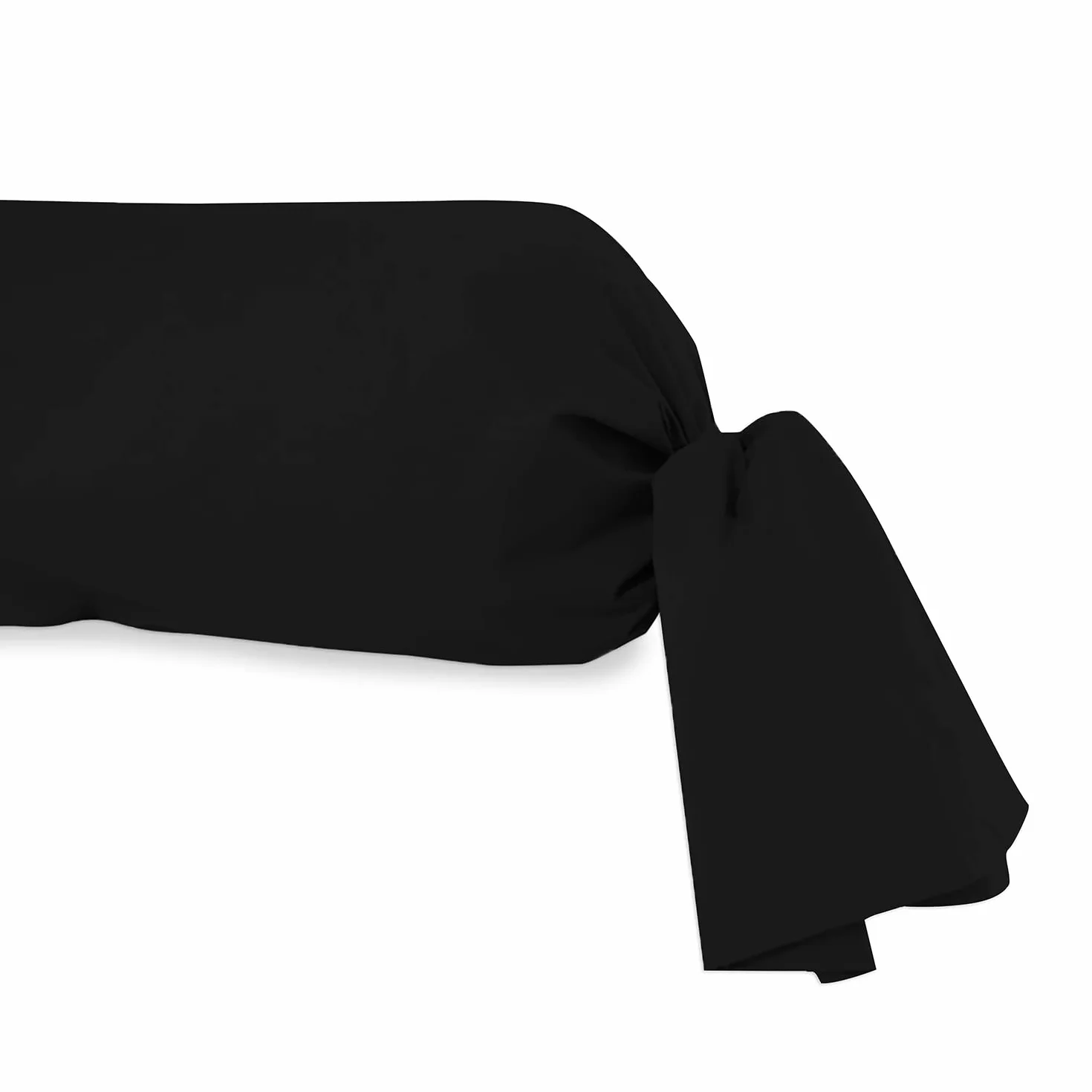 Soleil d'ocre Taie de traversin Coton 57 Fils Noir 45x185 cm