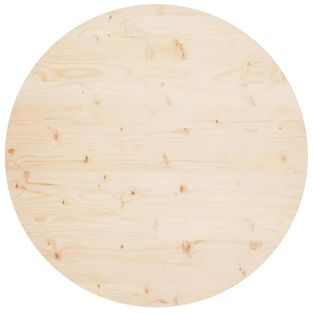Dessus de Table Diamètre 90x2,5 cm Bois de Pin Massif Jaune Plateau de Table Ronde Facile à Nettoyer Plateau de Restaurant pour Tables Basses Tables d'appoint Tables de Bar Tables Consoles