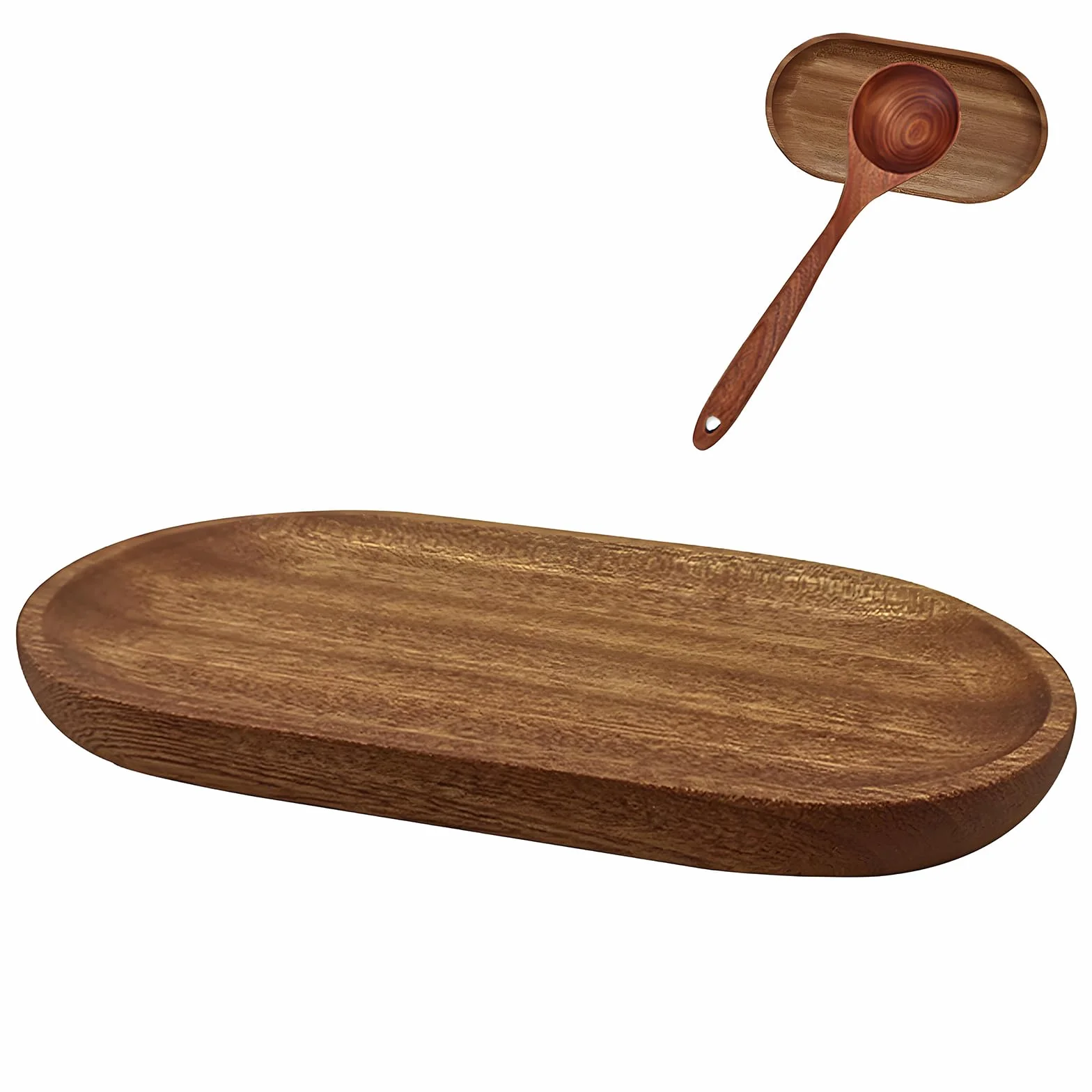 Porte-Cuillère Cuisine en Bois Rétro Naturel, Porte-Ustensiles pour Comptoir Spatules Cuillères
