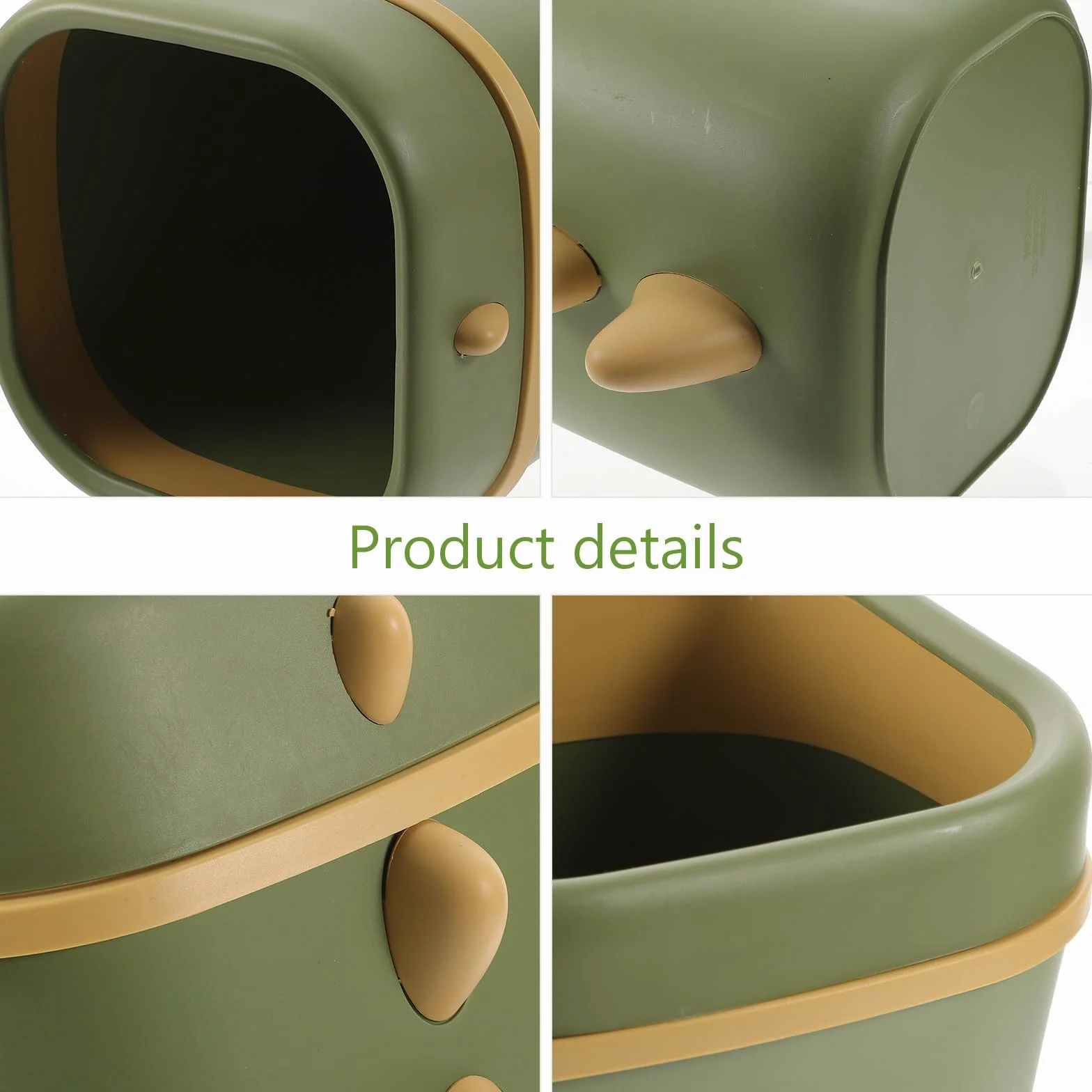 Lurrose Poubelle Dinosaure Verte Grosse Capacité Plastique Résistant Corbeille Décorative pour Chambre