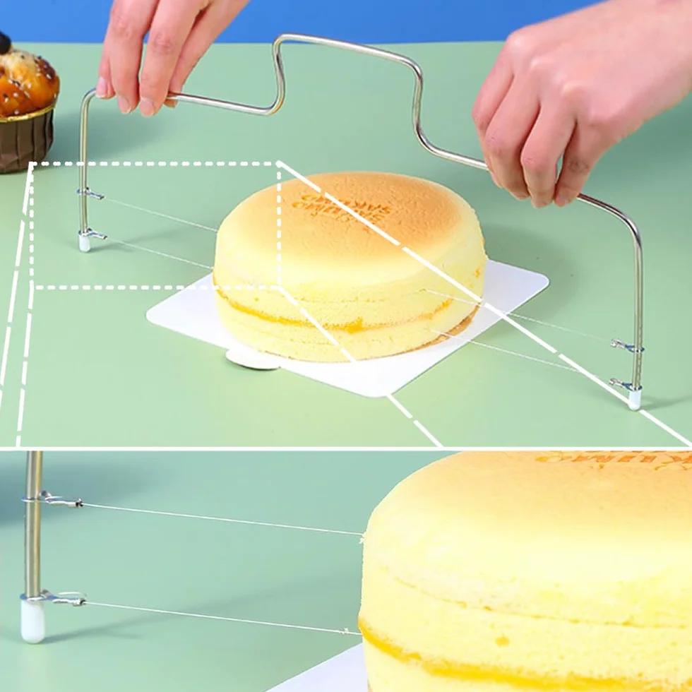 Couteau à Gâteau en Acier Inoxydable Ajustable pour Pâtisserie
