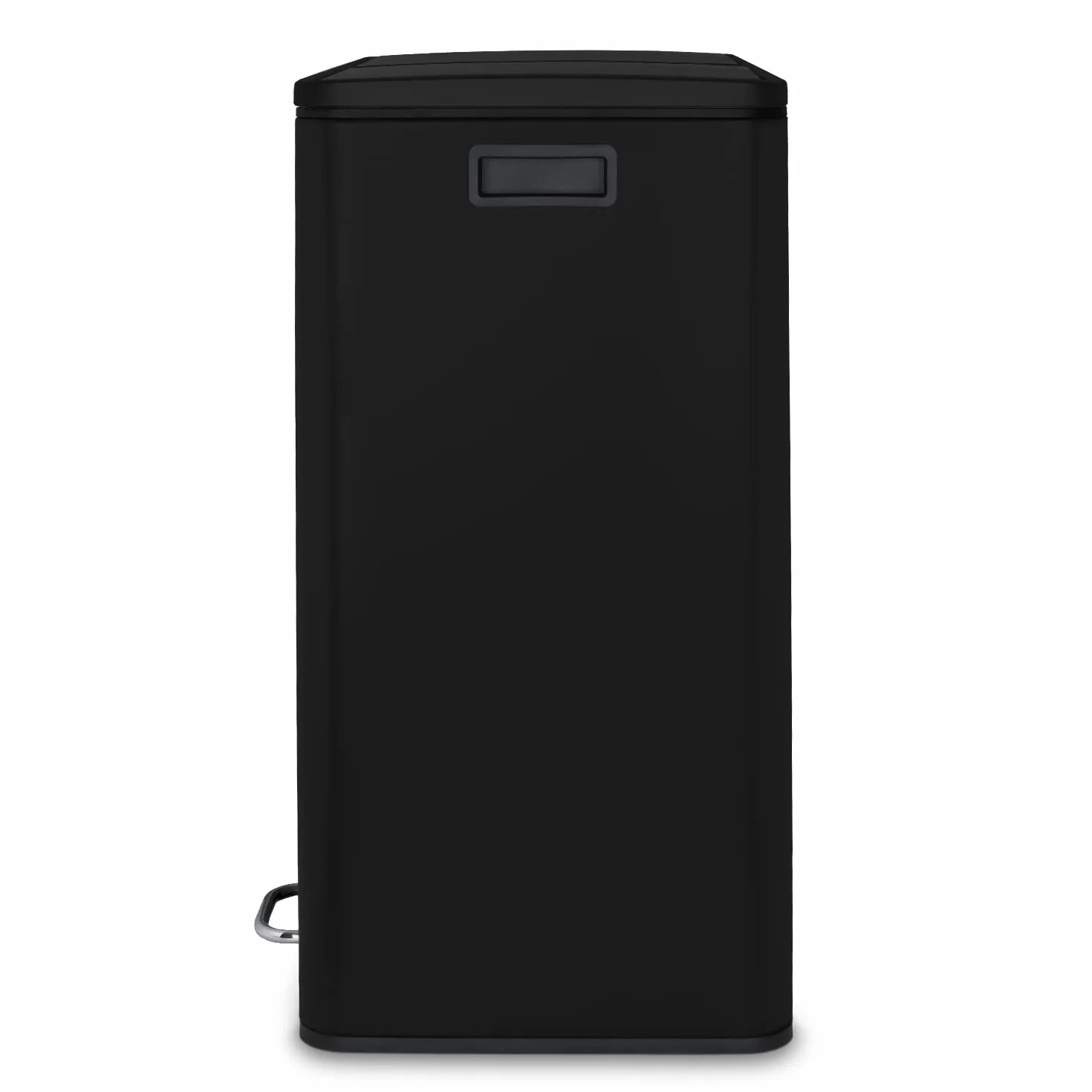 Les Collectors Poubelle de tri à pédale 60 L 2 compartiments 30 L Noire