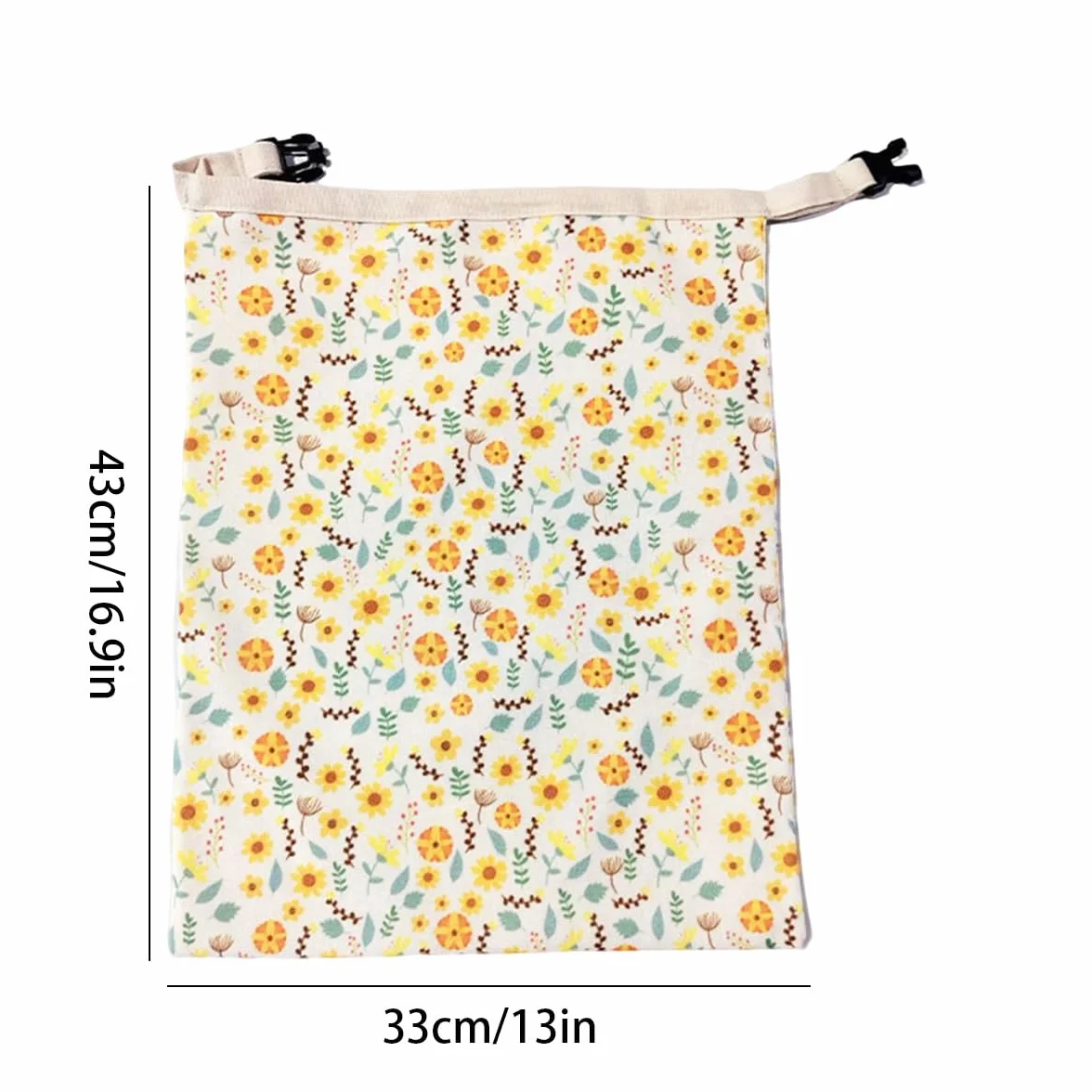 EHOTER Lot De 2 Sacs À Pain en Cire d'abeille Réutilisable Grand avec Poignée pour Baguette Fruits Légumes