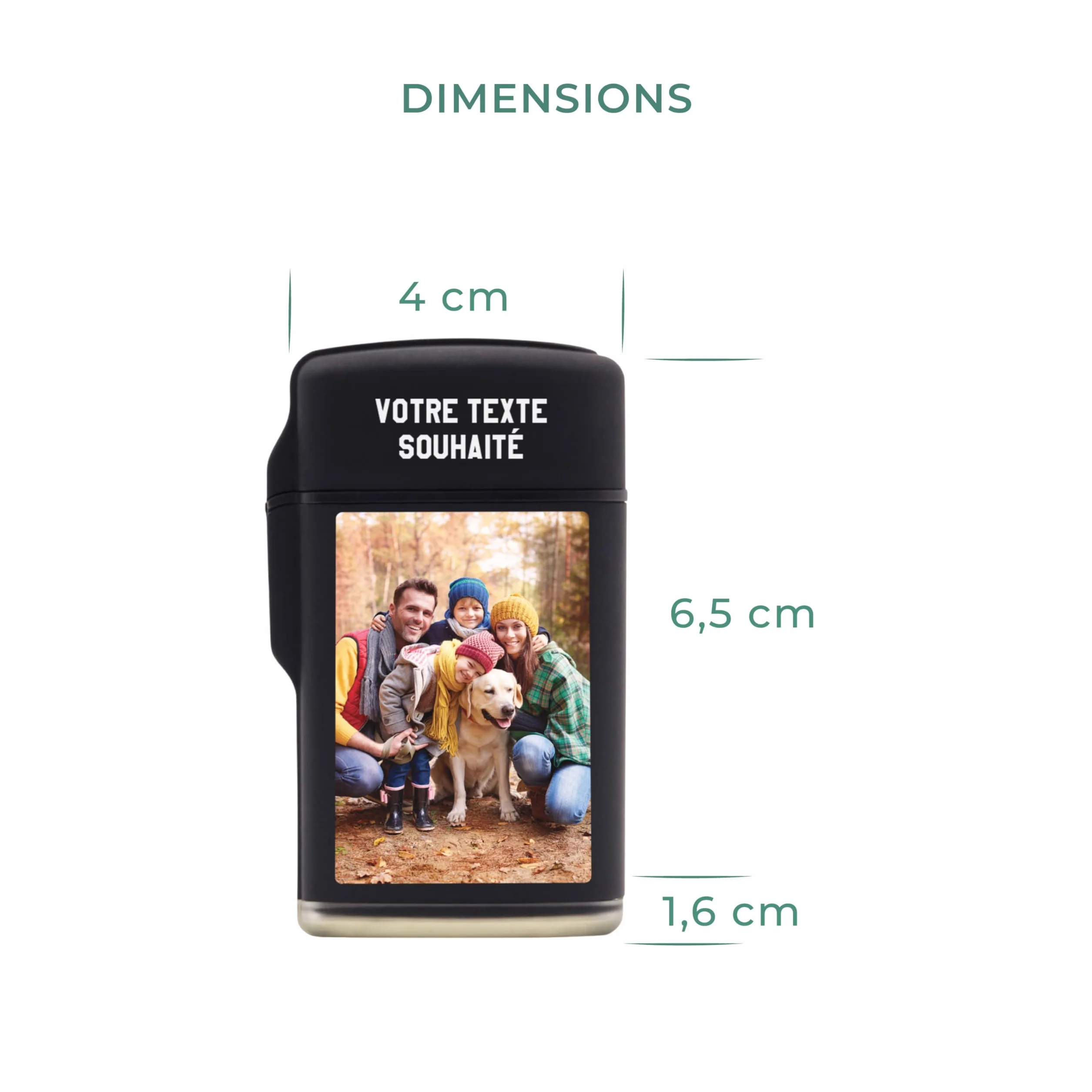 LAUBLUST Briquet personnalisé pour Homme avec Photo, Noir | Cadeaux personnalisés pour Hommes avec Gravure