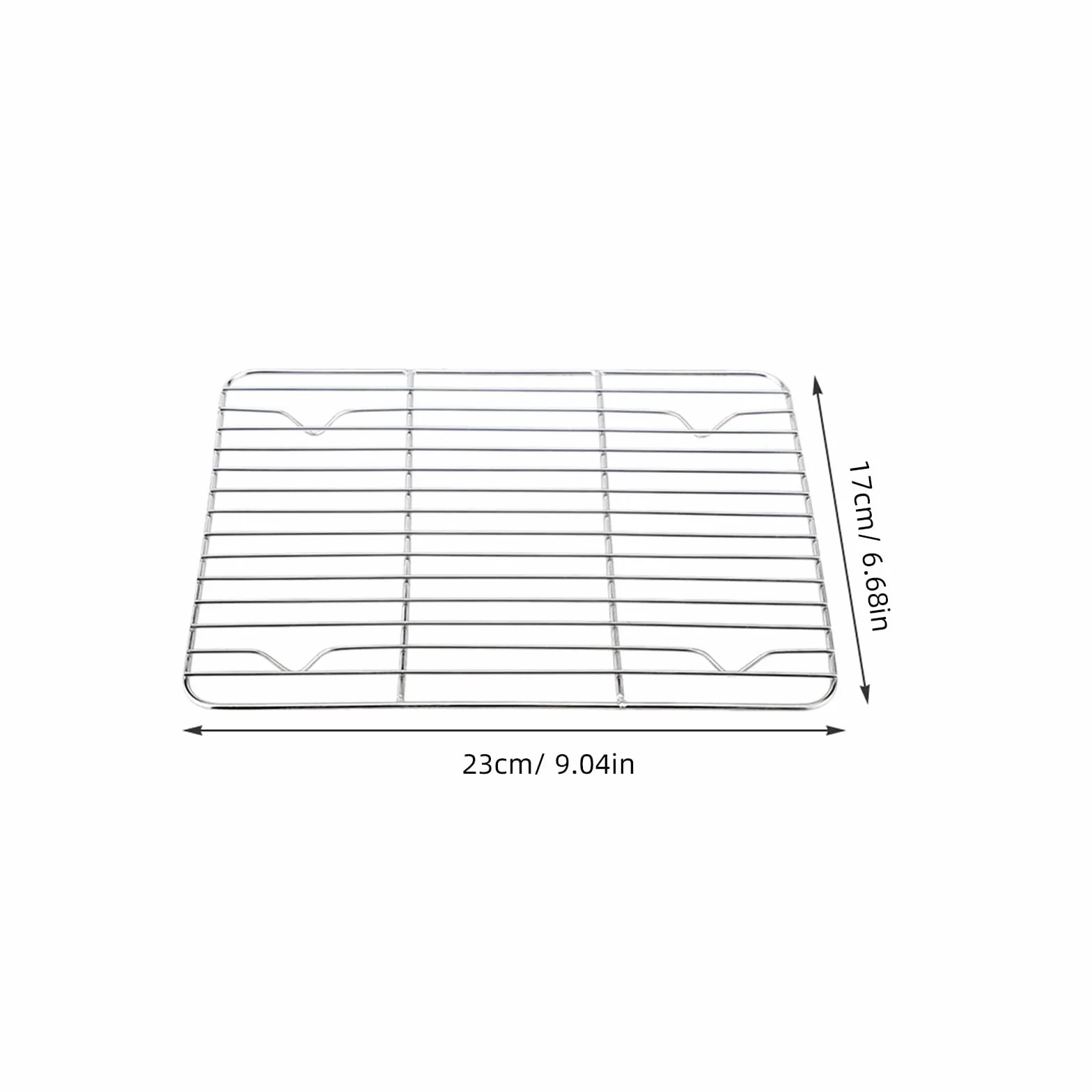 BESPORTBLE Grille De Refroidissement INOX 23x17 cm pour Air Fryer Cuiseur Vapeur