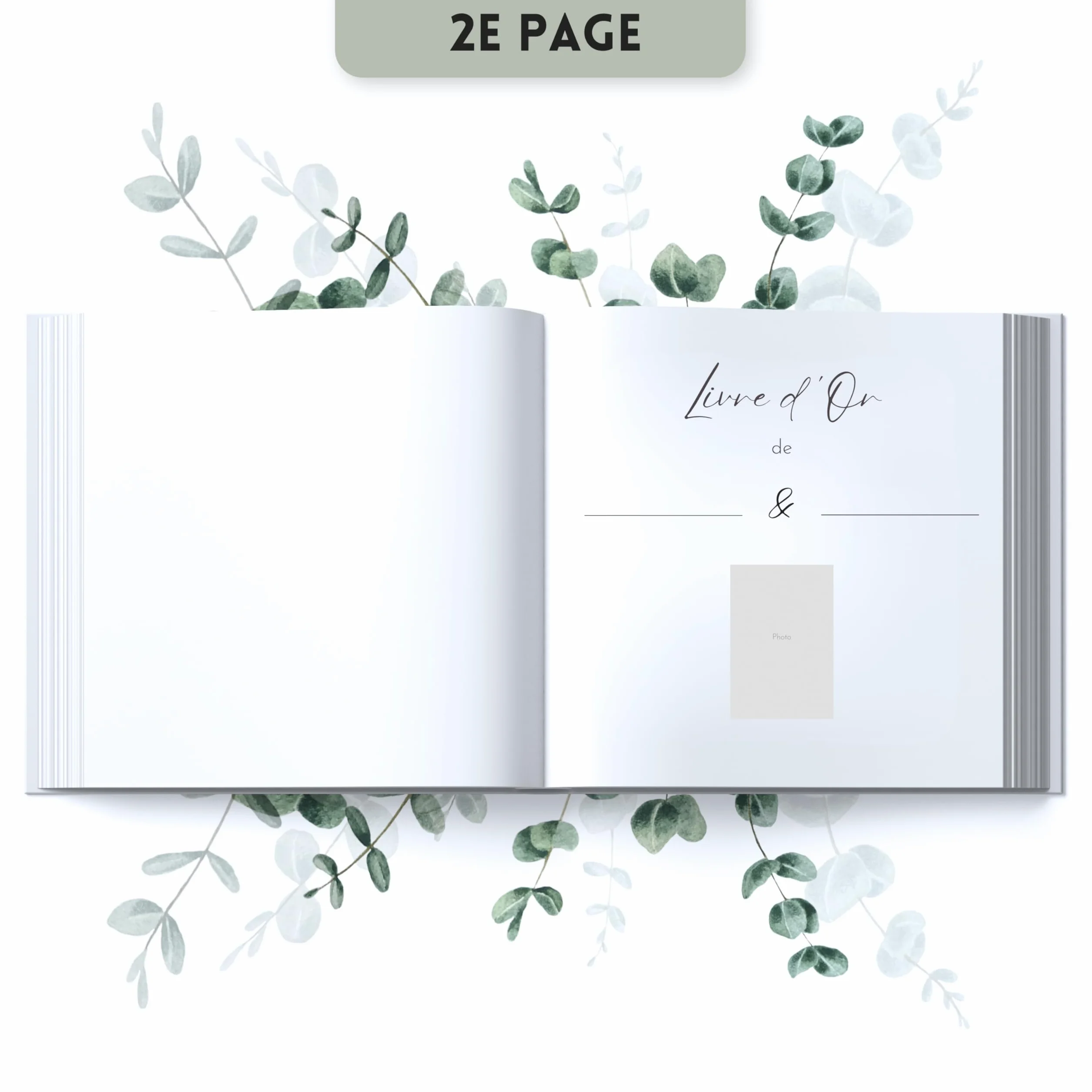 Livre d'or Mariage Haute qualité Questions à remplir 44 Pages Doubles