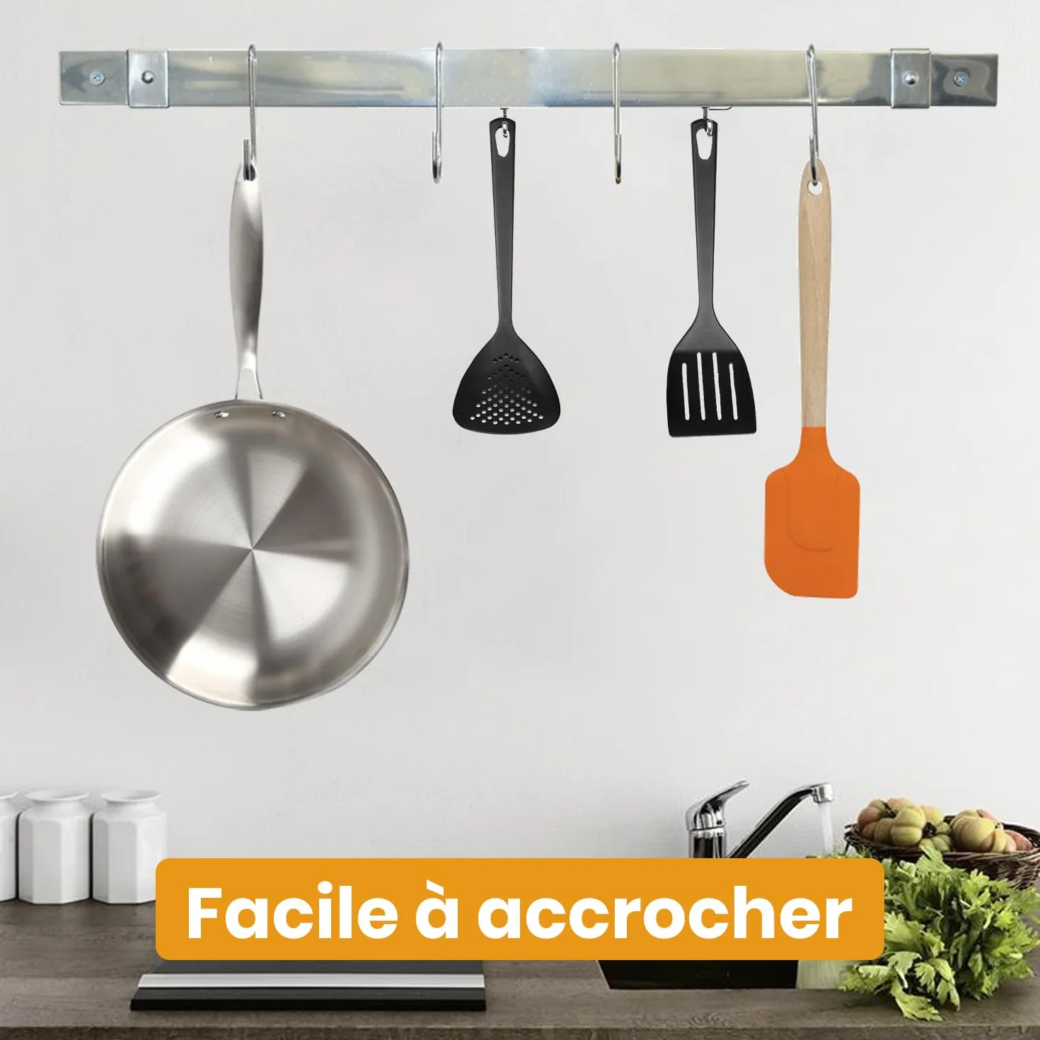 Poele Inox 28cm 18/10 Induction 3 Couches Acier Inoxydable Compatible Tous Feux Gaz Electrique Vitroceramique