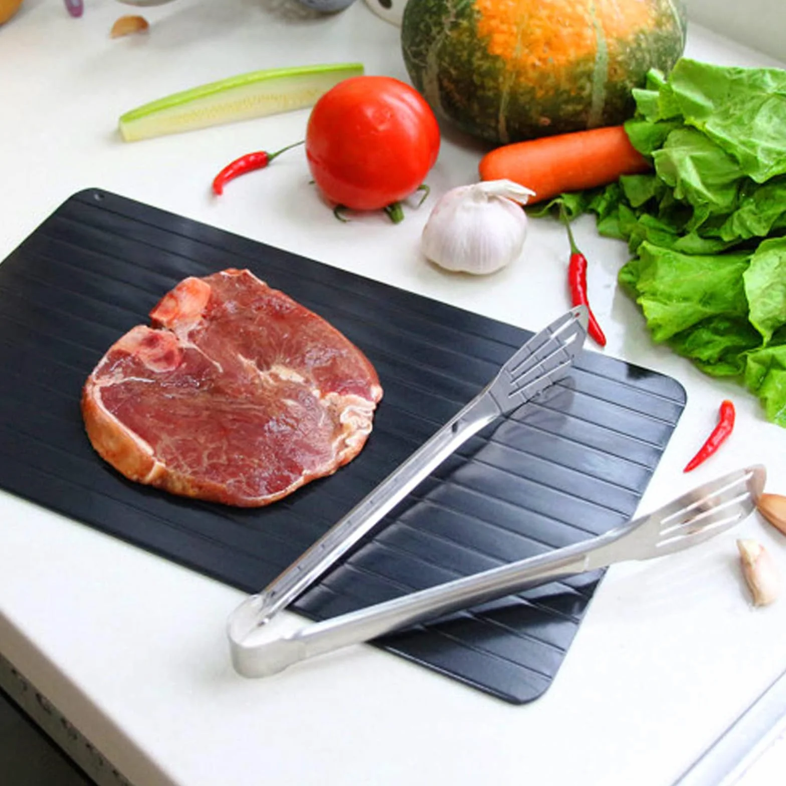 Plateau de Décongélation Rapide en Aluminium pour Viande Poisson Surgelés