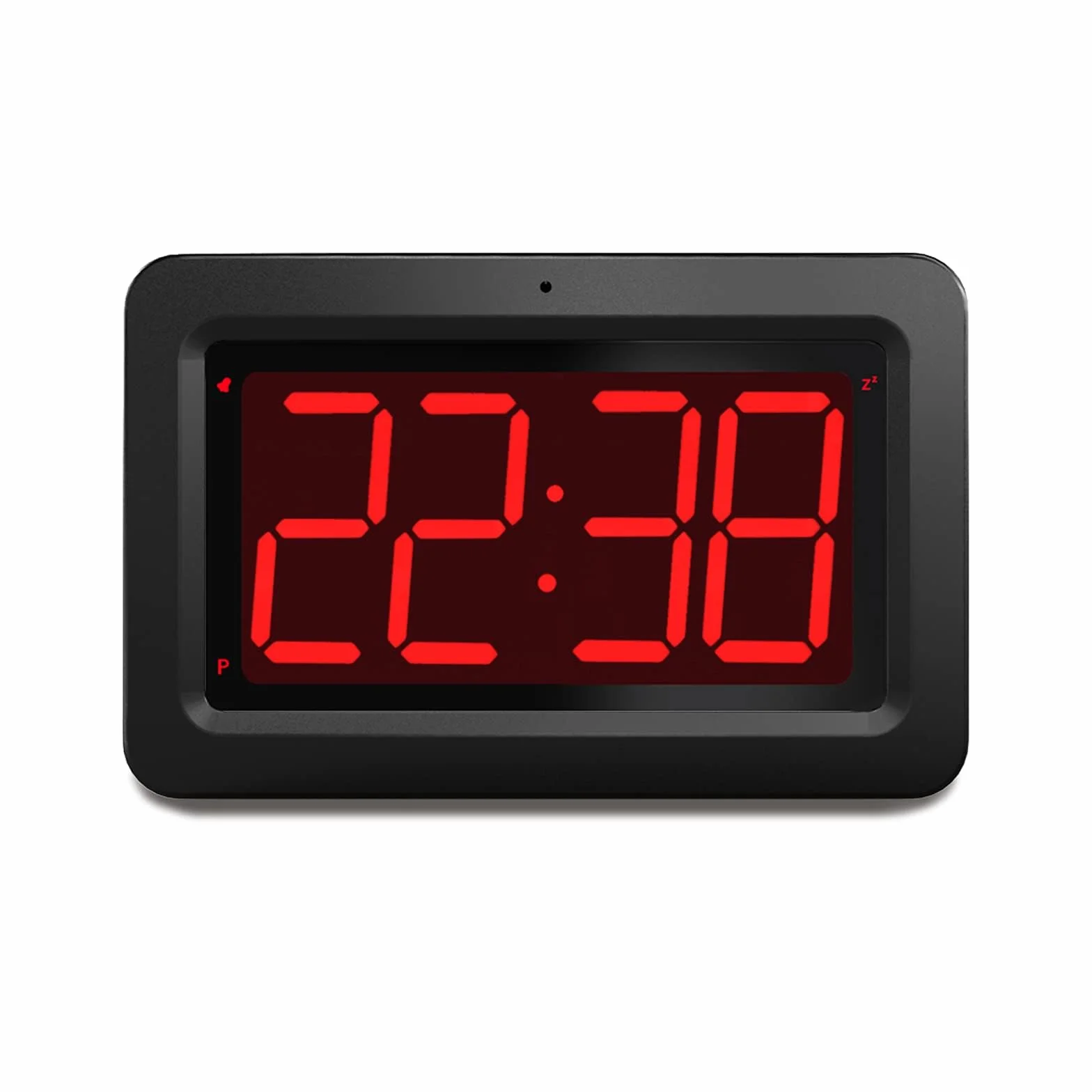 Horloge Murale LED Affichage Numérique Rouge 21,5 x 14 x 4,5 cm Alimentée par Batterie ou Adaptateur Réveil Lumineux