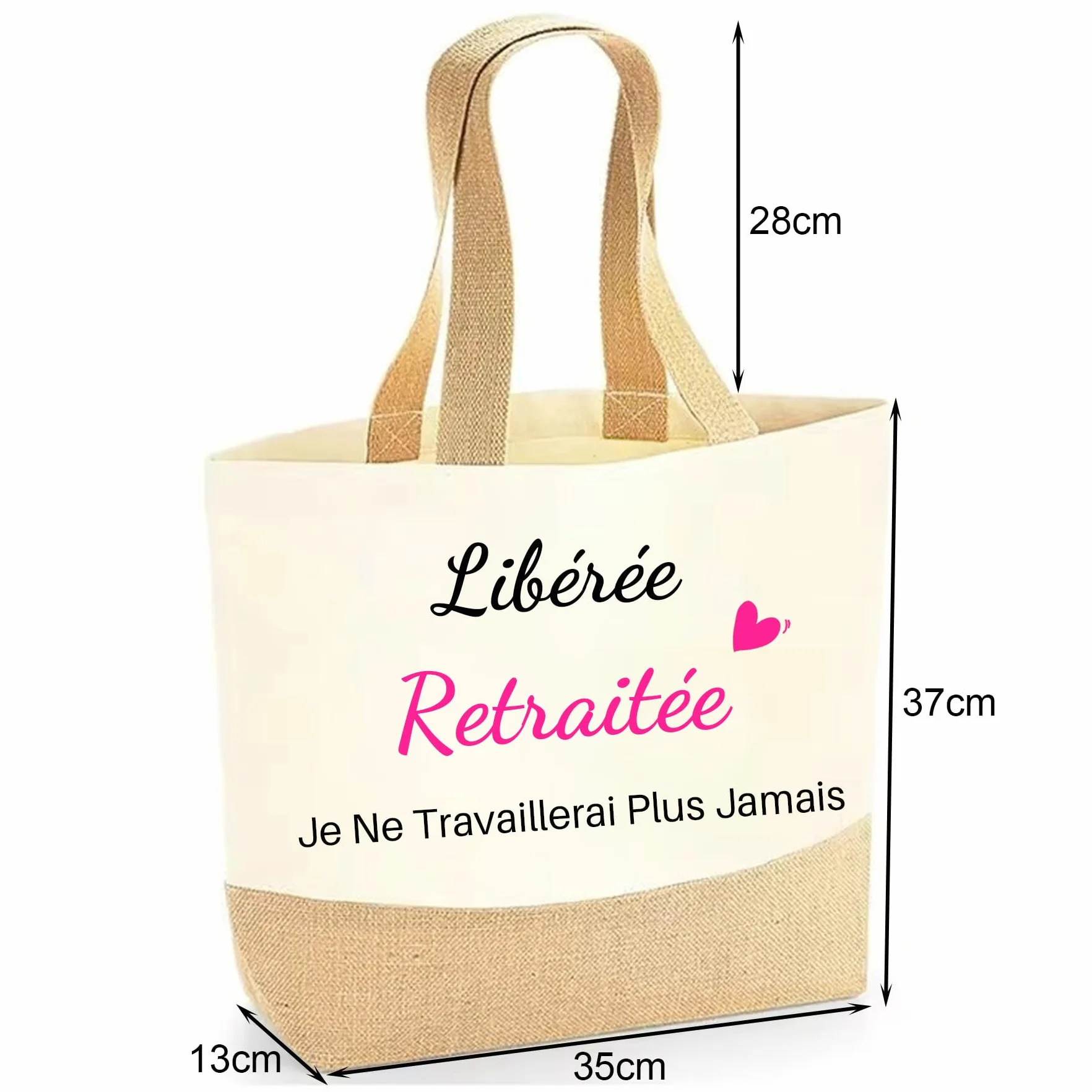 Tote Bag Retraite Cadeau pour Femme Sac Retraitée