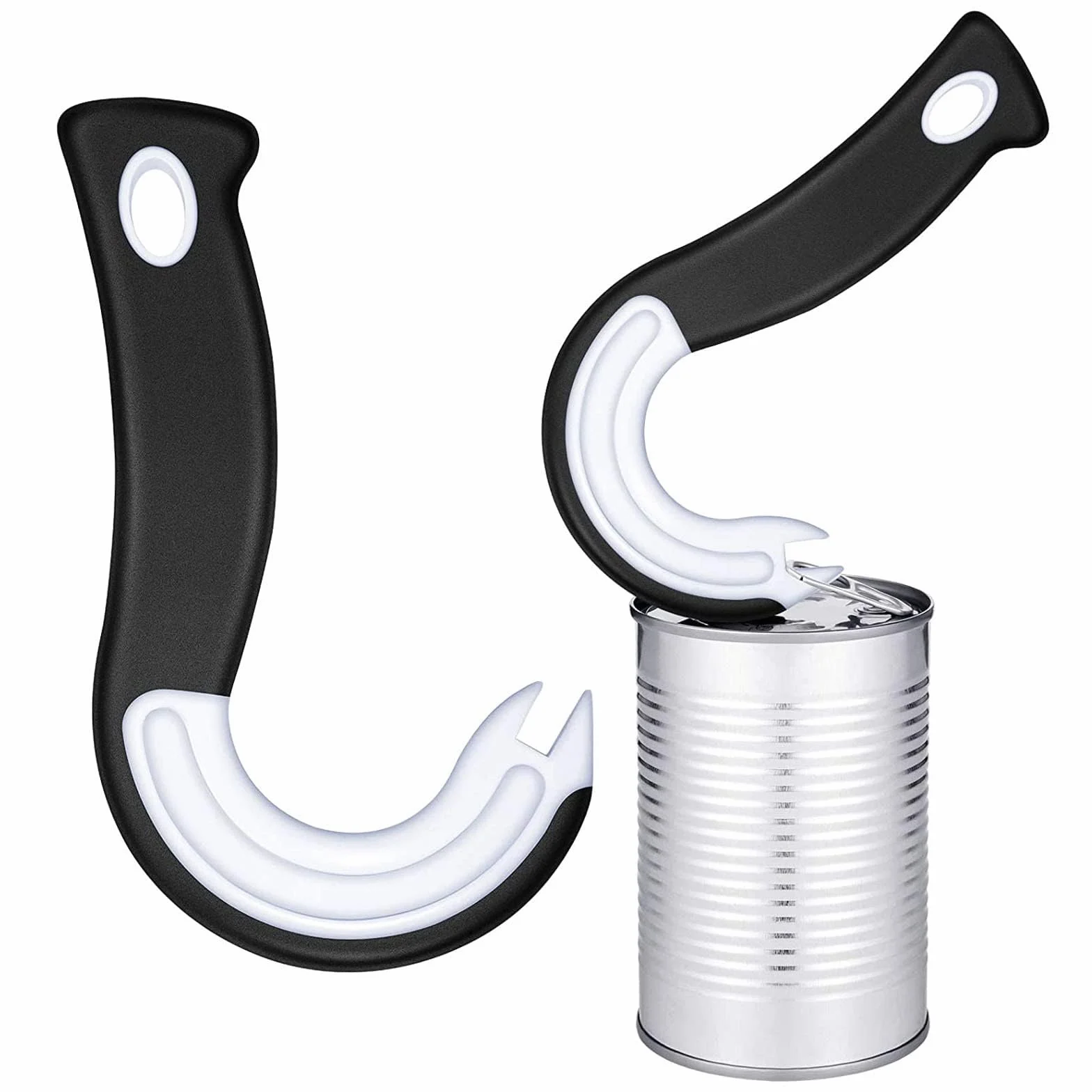 Ouvre-Boîtes à Crochets J, Ouvre-Boîte à Anneau Facile, Ustensile de Cuisine pour Boîtes avec Anneaux de Fermeture 1 Pièce