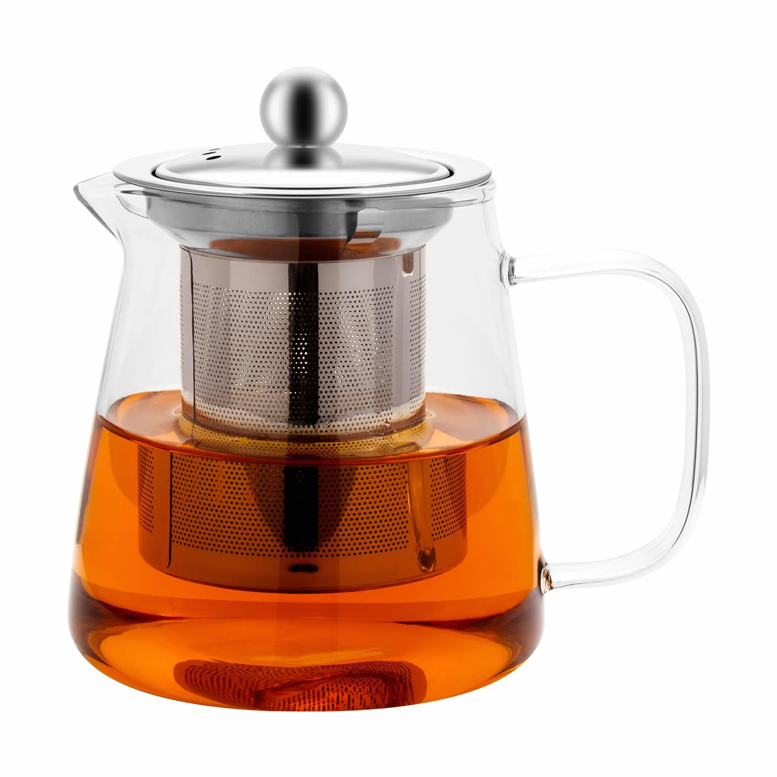 Théière en Verre Borosilicate 950ml avec Infuseur Acier Inoxydable 304 pour Thé en Vrac