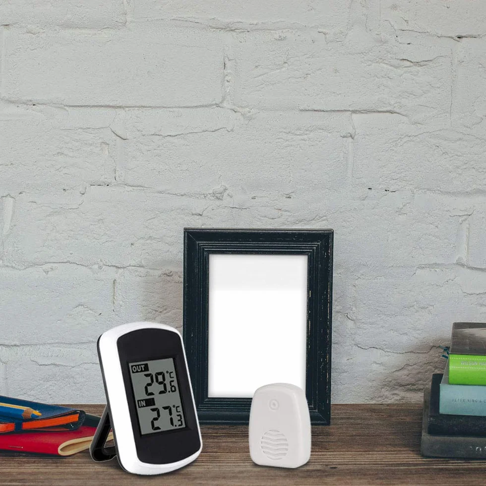 Station Météo Thermomètre Numérique sans Fil LCD Intérieur Extérieur Mesure Température