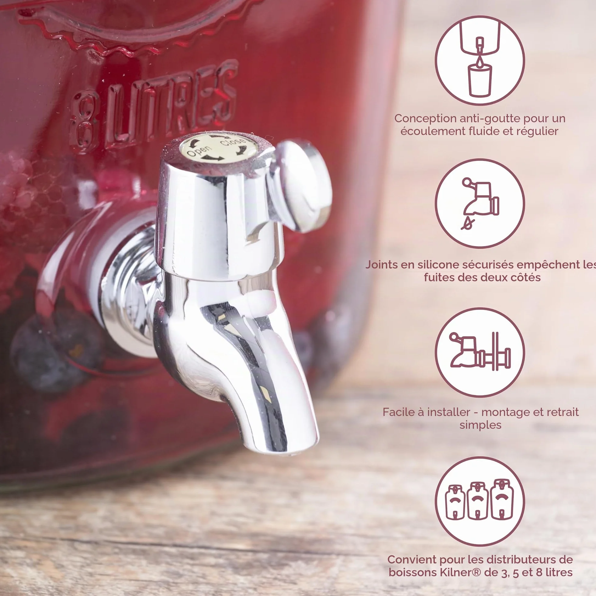 Kilner Robinet de Remplacement pour Distributeur de Boissons Acier