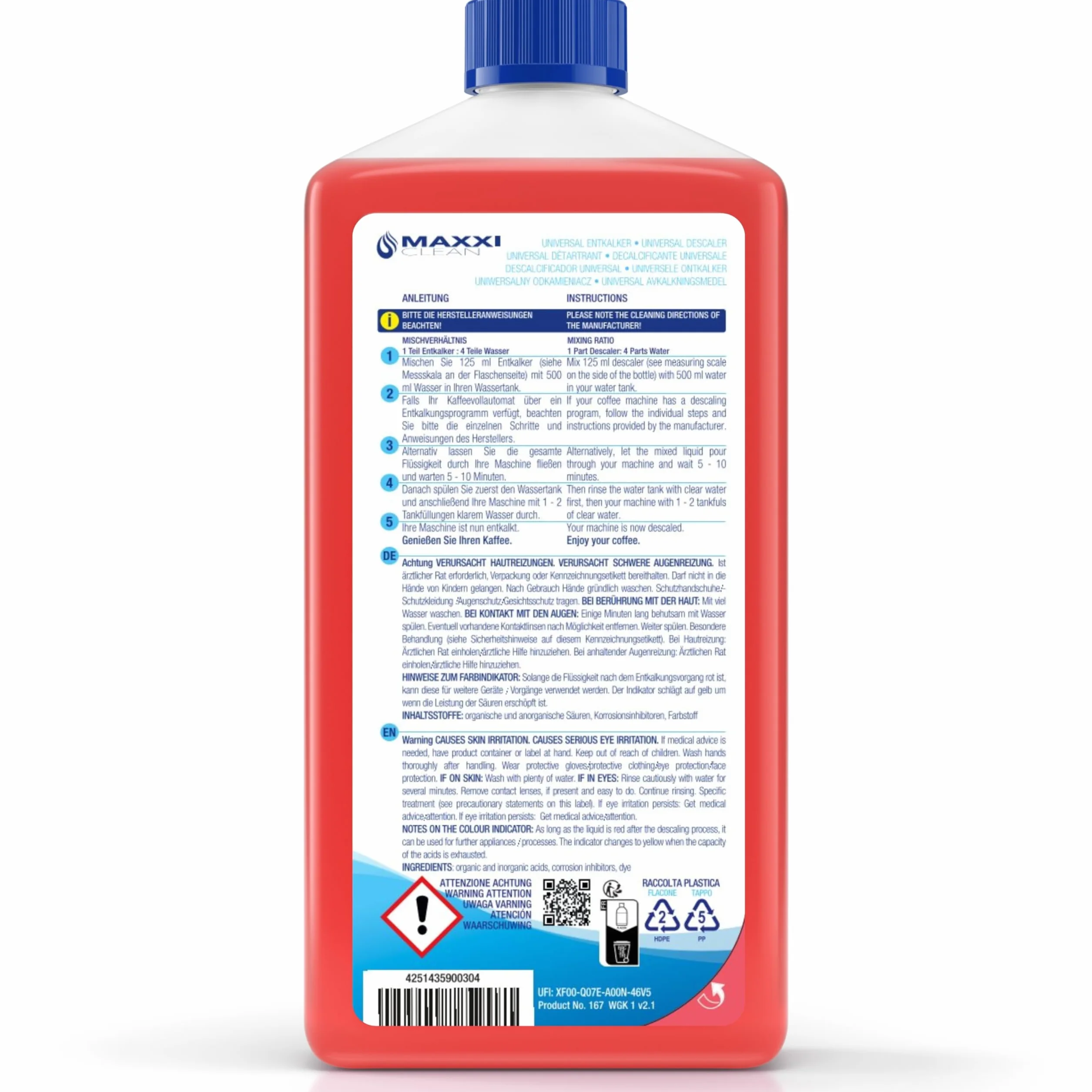 Maxxi Clean Détartrant universel pour machines à café 2x 750 ml