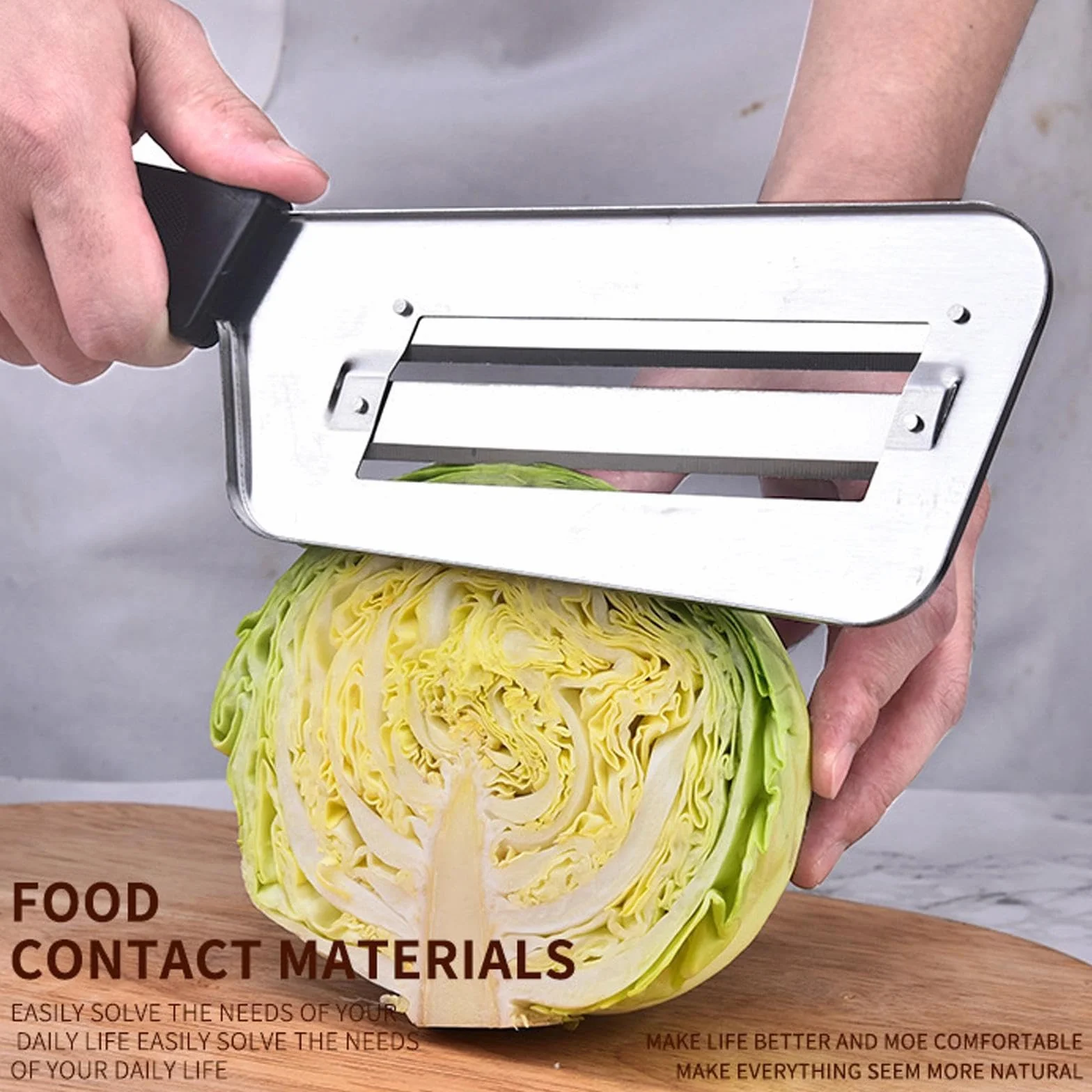 Râpe À Chou En Acier Inoxydable Pour Salade De Chou, Cuchillo Triturador De Repollo