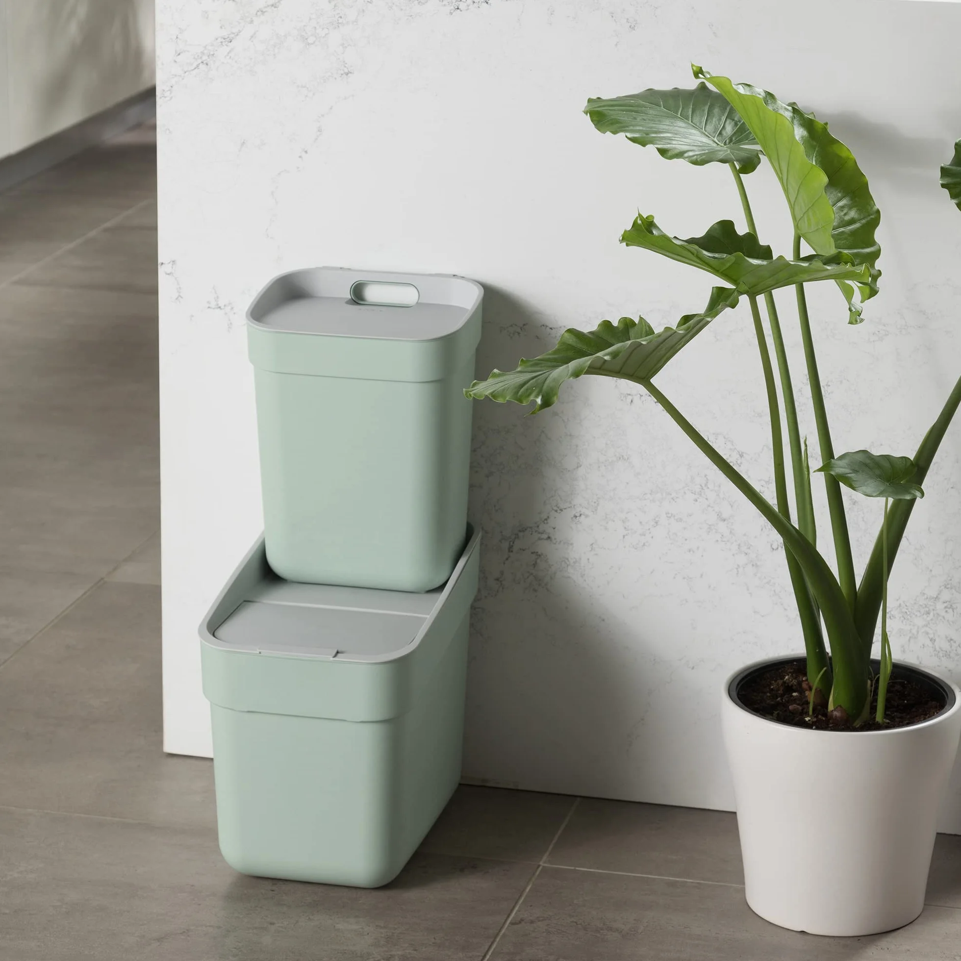 Curver Ready to Collect Poubelle de recyclage 10 l gris clair