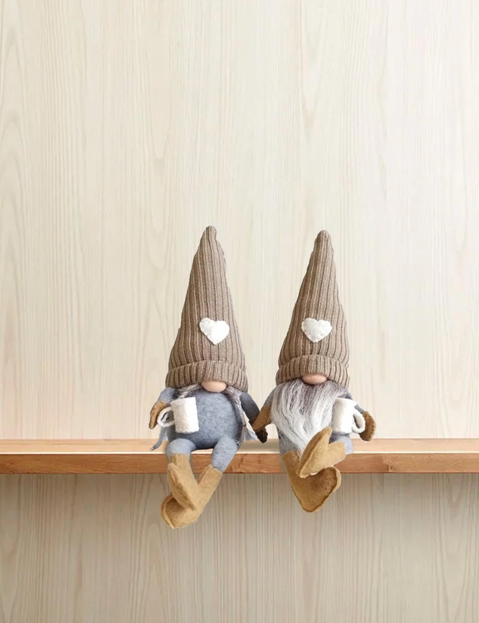 Elfe Fait Main GNOME Décoration Intérieur Café Pâques 2 Pièces
