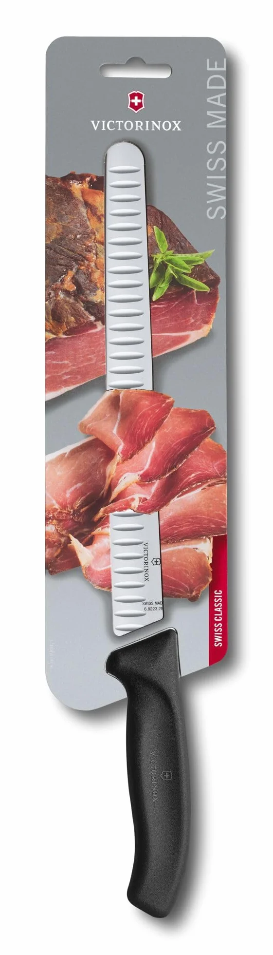 Victorinox Swiss Classic Couteau à jambon professionnel 25 cm Acier inoxydable noir