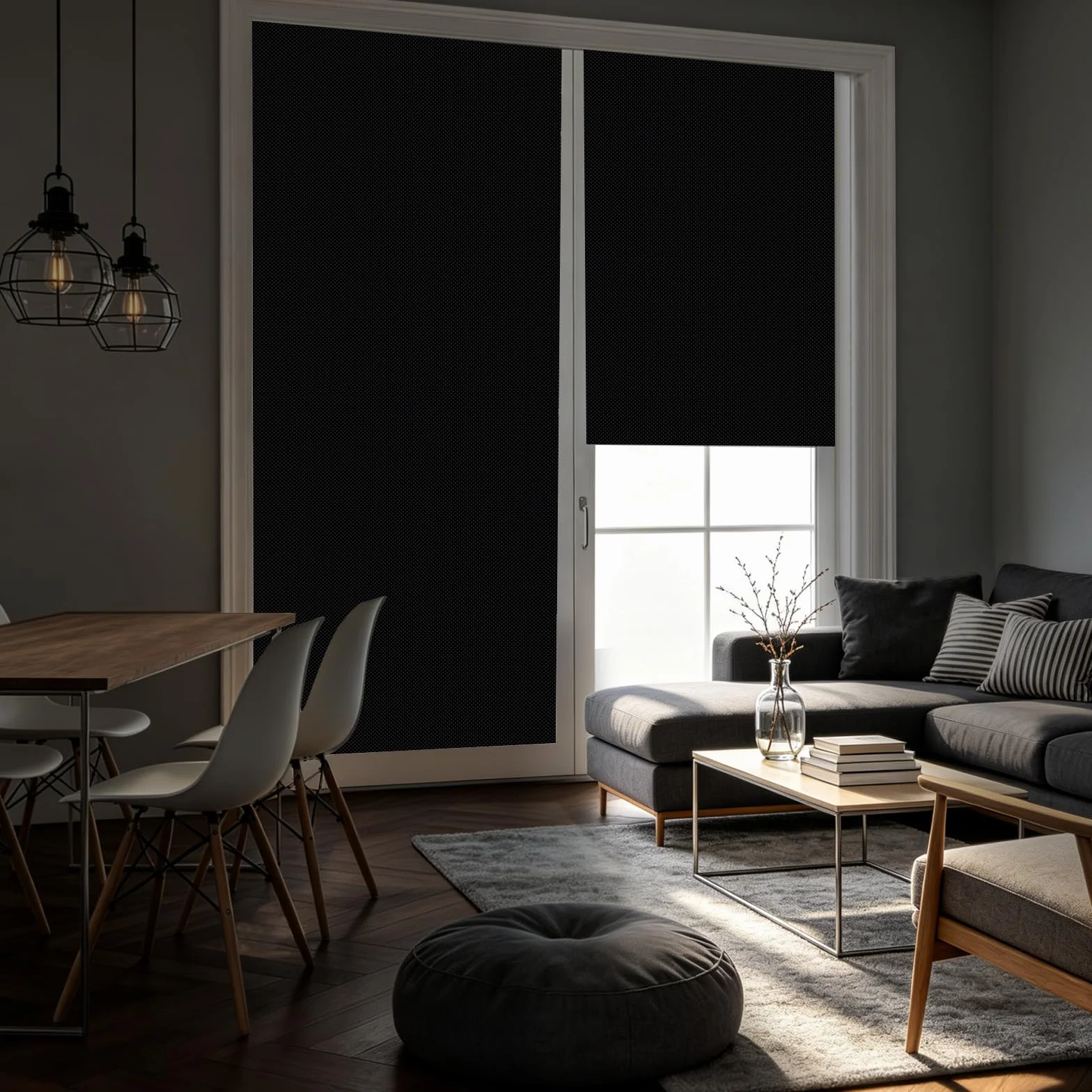 Store Occultant sans Percage 300x145cm 100% Opaque Stores Enrouleur Fenêtre de Toit Fenêtre Porte