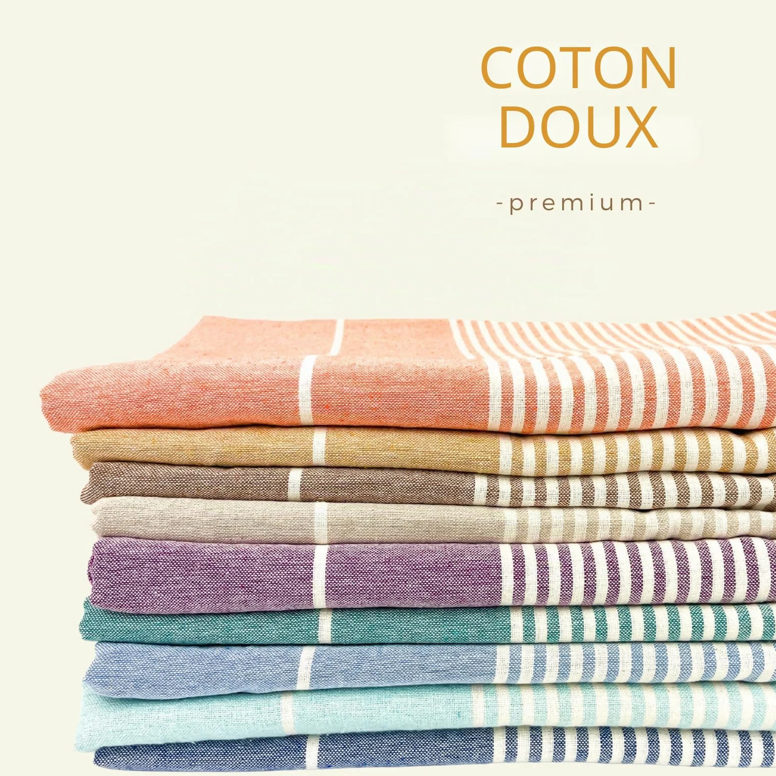 MOMOMUS Fouta de Plage XXL Anti-Sable 100% Coton Grande Serviette 210x240 cm Vert de Mer