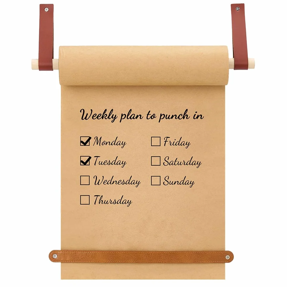 PH PandaHall 30mx30cm Support de Rouleau de Papier Kraft Marron Distributeur Mural Créatif