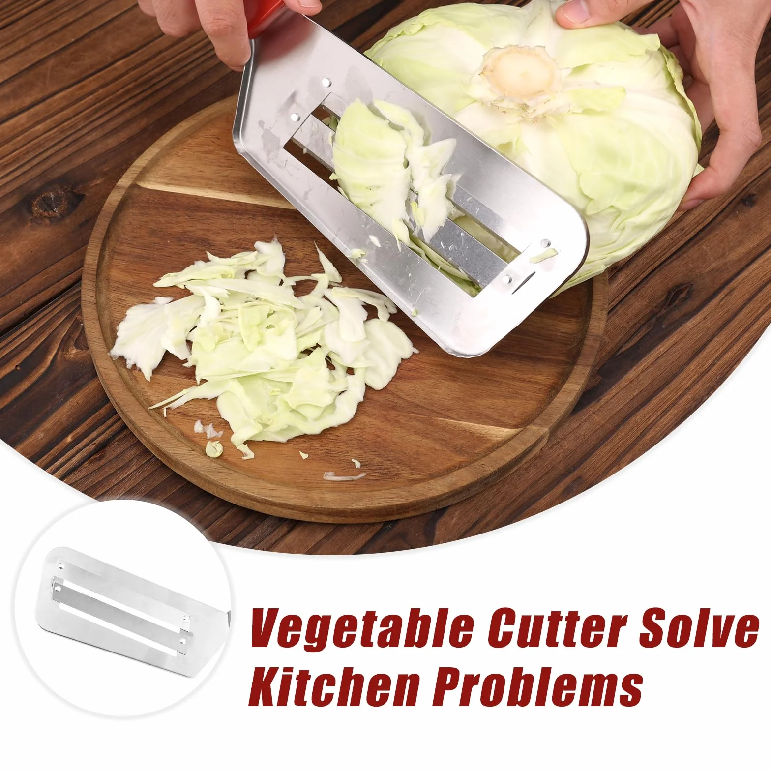 Coupe-Légumes en Acier Inoxydable avec Brosse, Hachoirs Choux, Trancher Rapide
