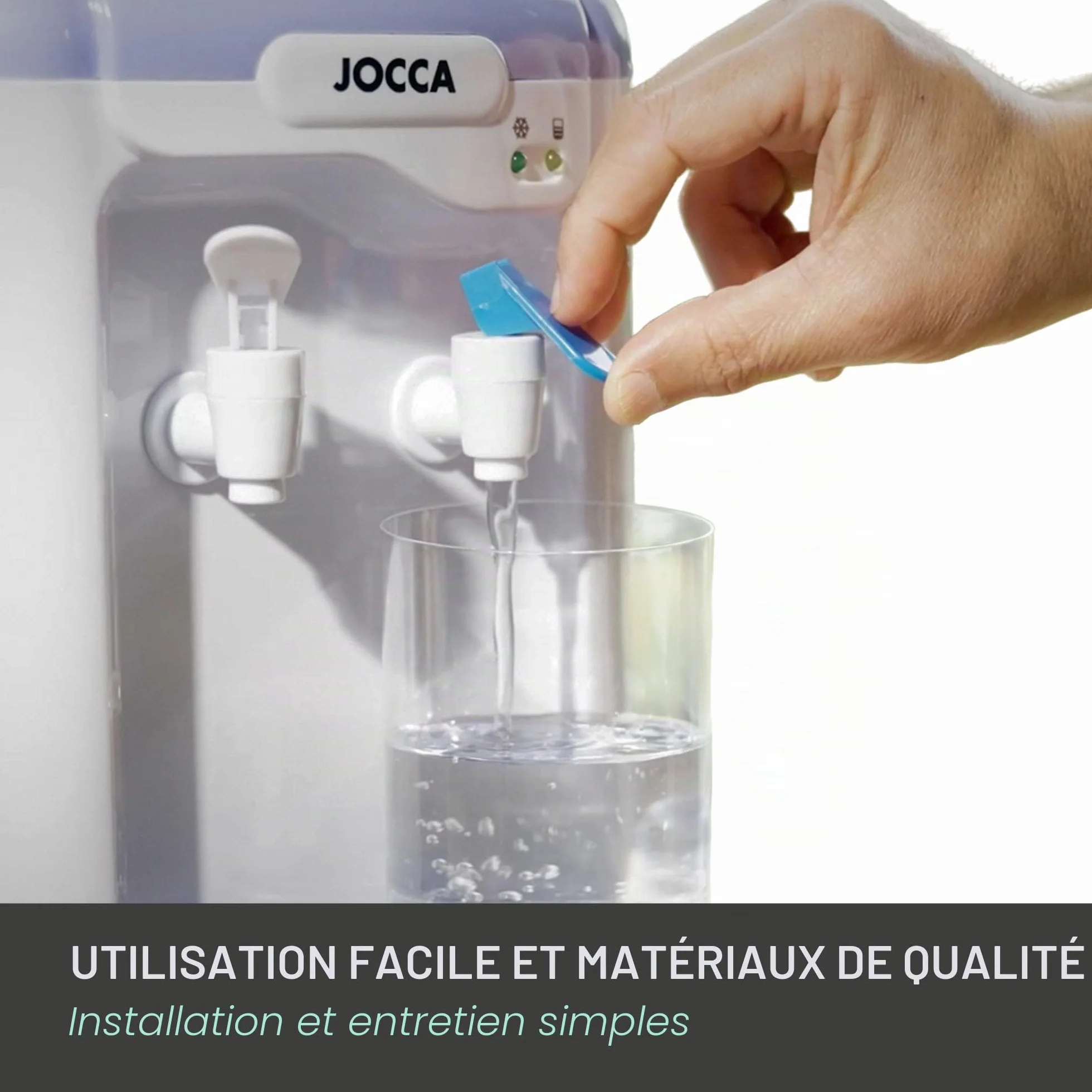 Jocca Distributeur d'Eau 7 Litres Fontaine à Eau sans BPA Blanc Violet 24,5 x 23 x 34 cm
