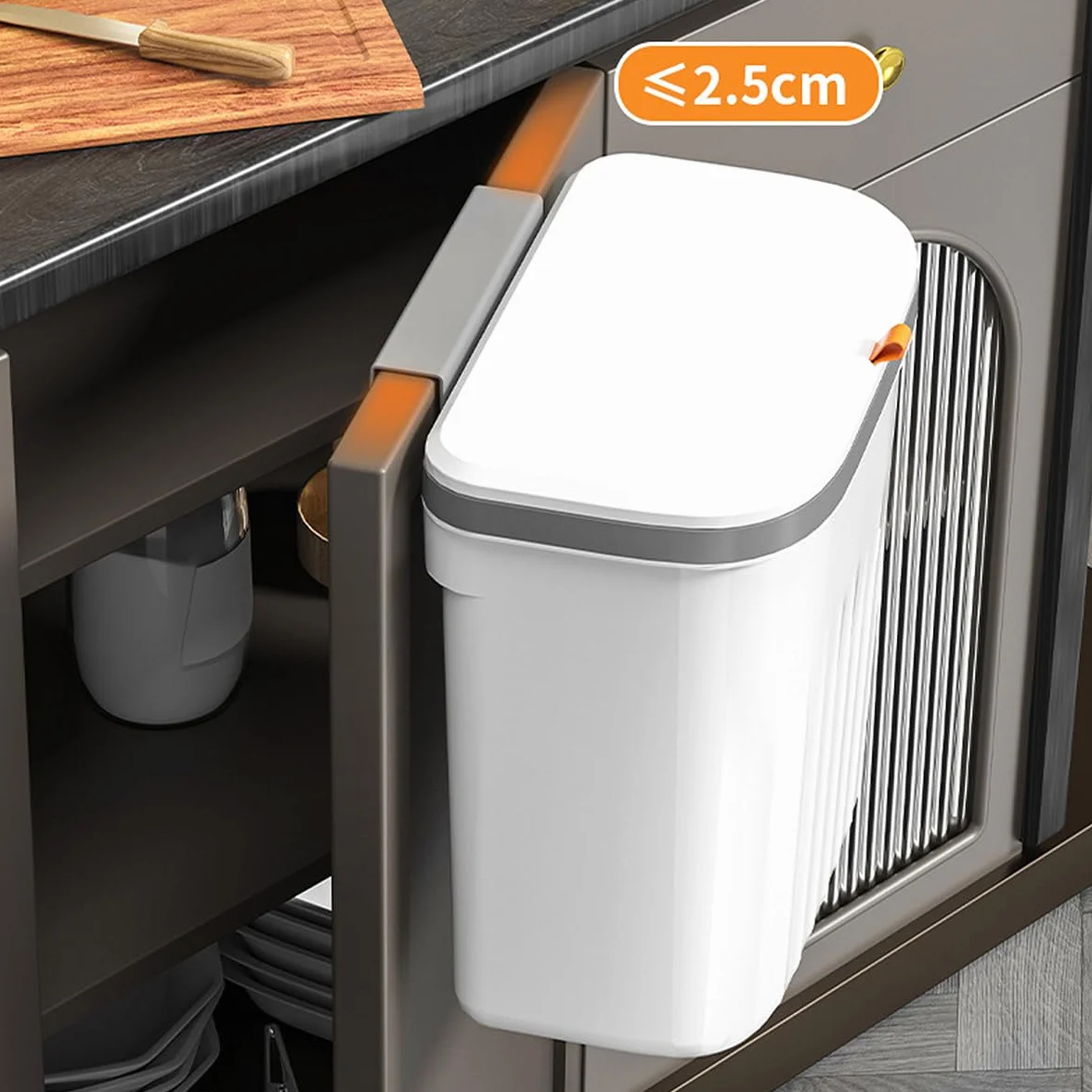 JUVEL Poubelle de cuisine suspendue 18 litres Polypropylène TPE anti-odeurs