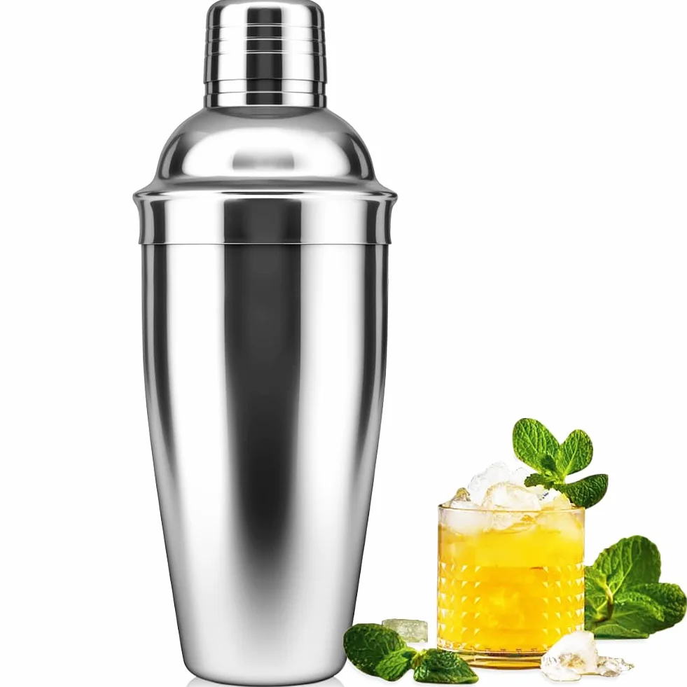 Shaker à cocktail 750 ml acier inoxydable avec passoire intégrée
