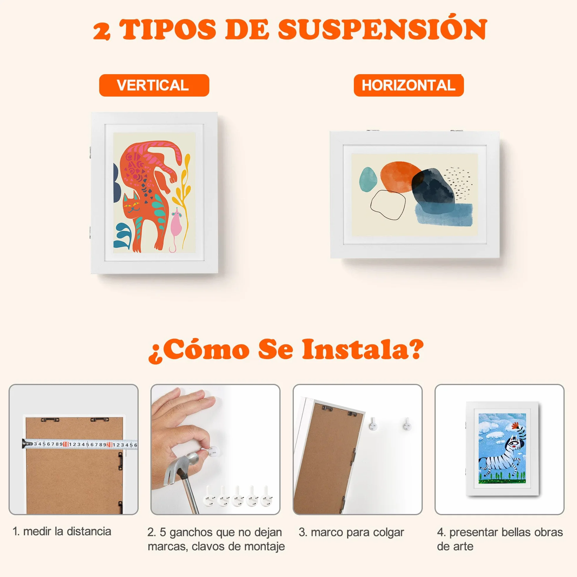 Cadres photos artistiques pour enfants A4 rechargeable 50-150 feuilles blanc