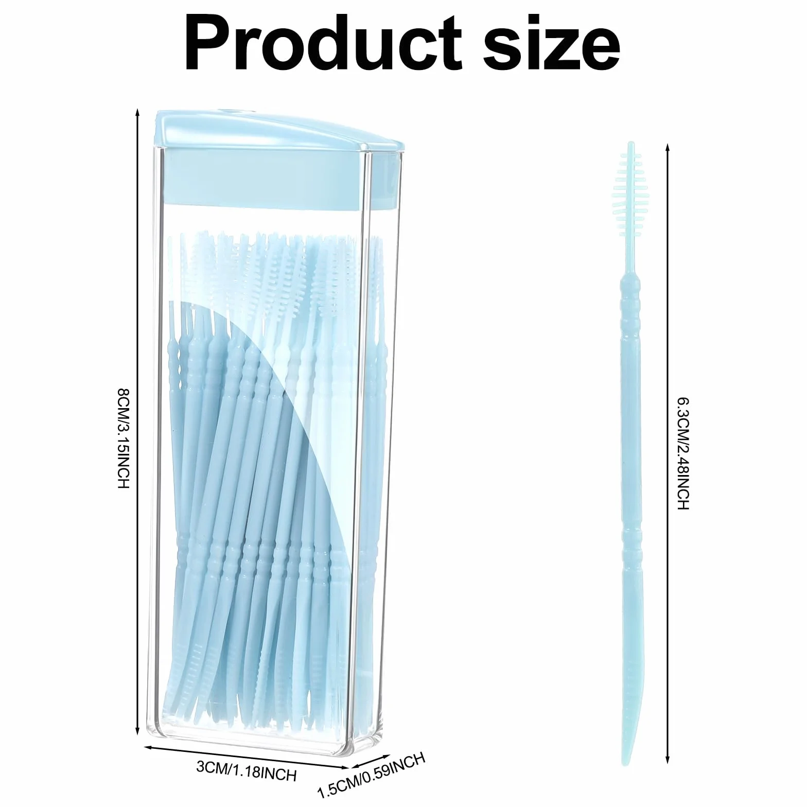 Cure dents plastique double tête fil dentaire brosse interdentaire portable boîte 240 pièces