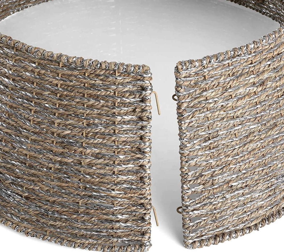 Jupe de sapin de Noël Meisterhome Modèle 3 jonc de mer naturelle 60 cm