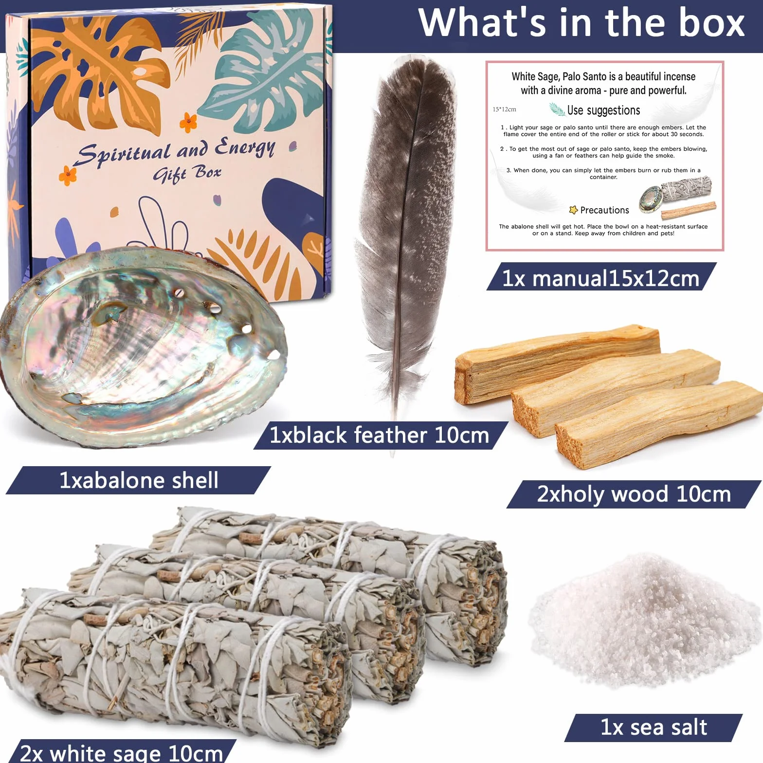 Sauge Blanche Batonnets 12cm Palo Santo Encens Naturel Purification Anti Stress Méditation
