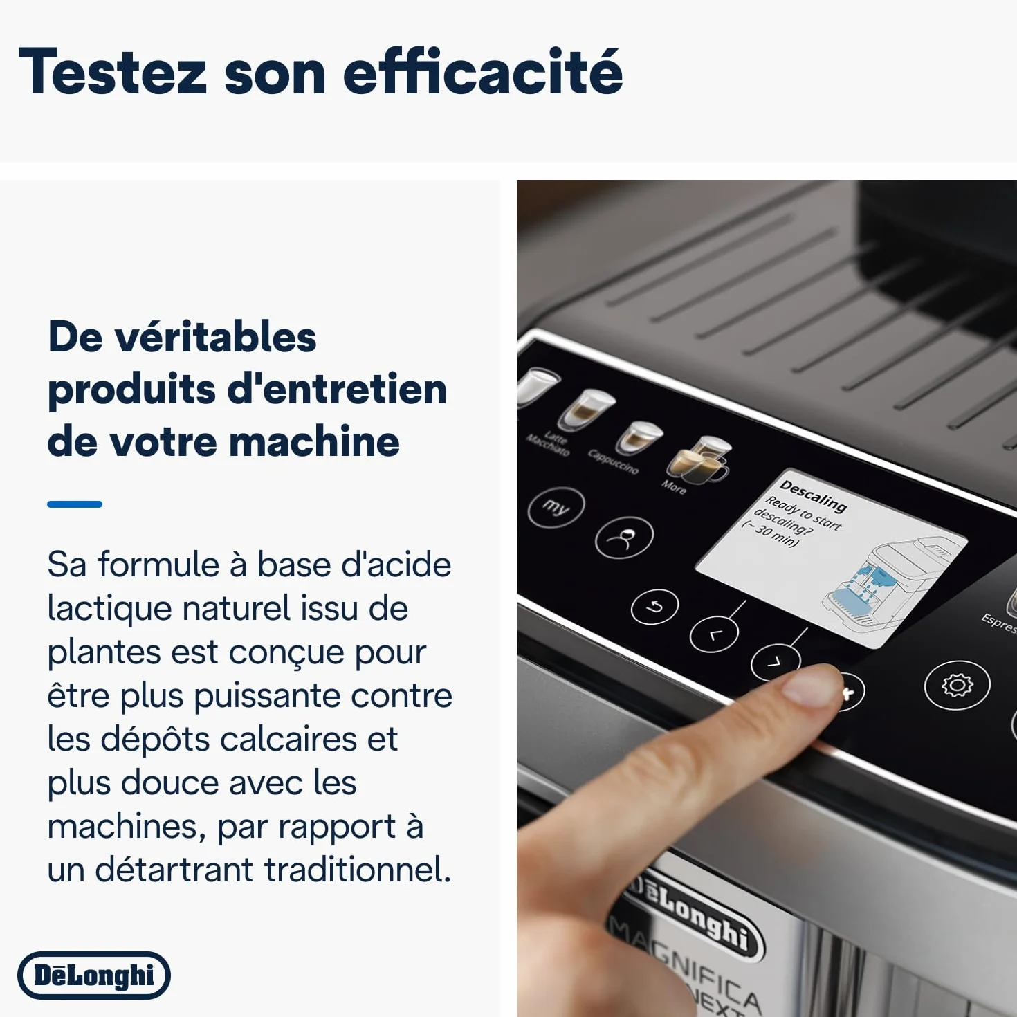 De'Longhi EcoDecalk DLSC502 Détartrant pour Cafetières Expresso Broyeur 2 x 500 ml