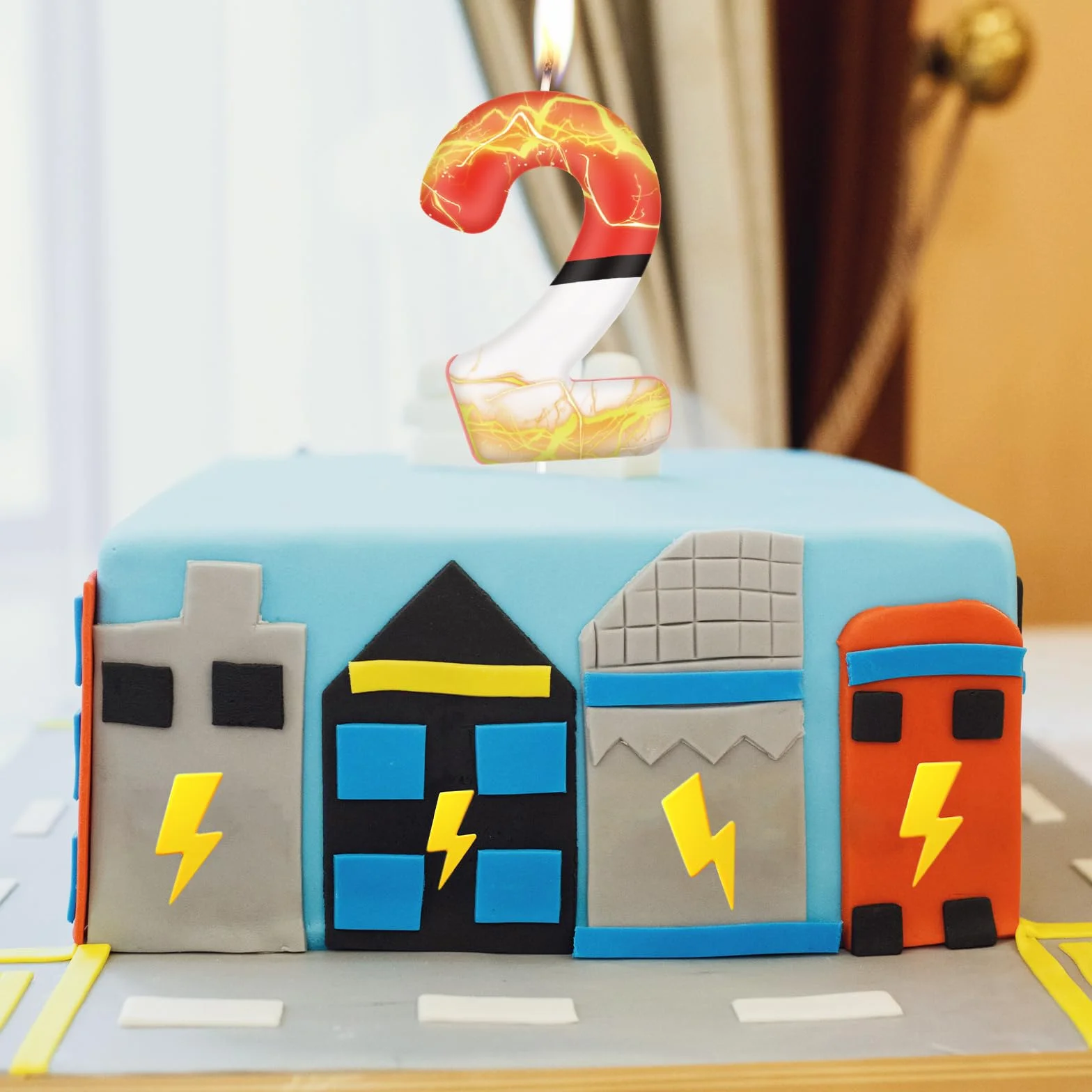 Bougie d'anniversaire dessin animé numéro 6 pour gâteau, décoration fête fille garçon, topper animé