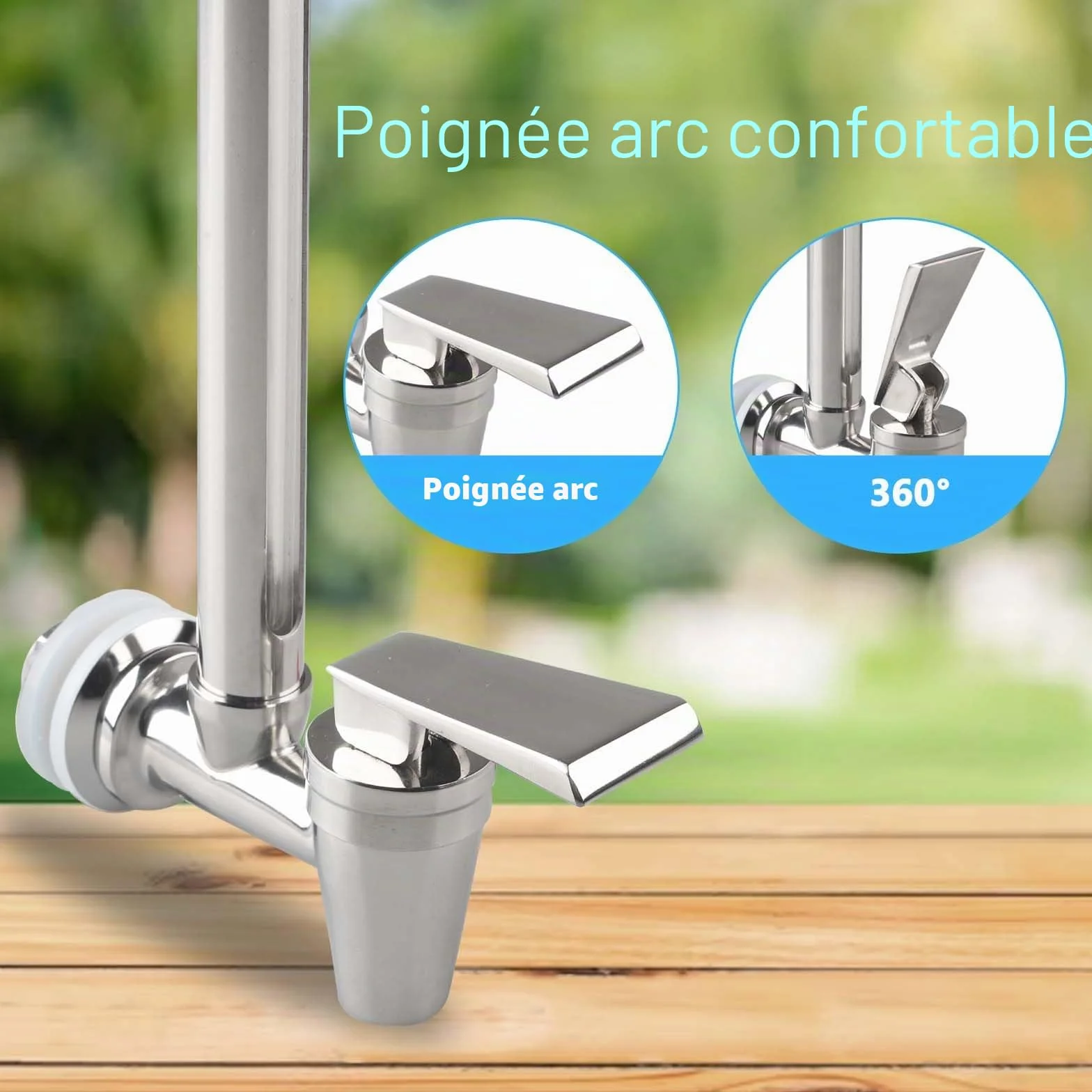 Robinet en acier inoxydable 33 cm Berkey Waterdrop système filtration eau gravité