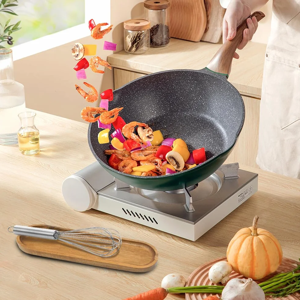 Porte-cuillère en bois pour cuisine - SwirlColor Repose cuillère longue