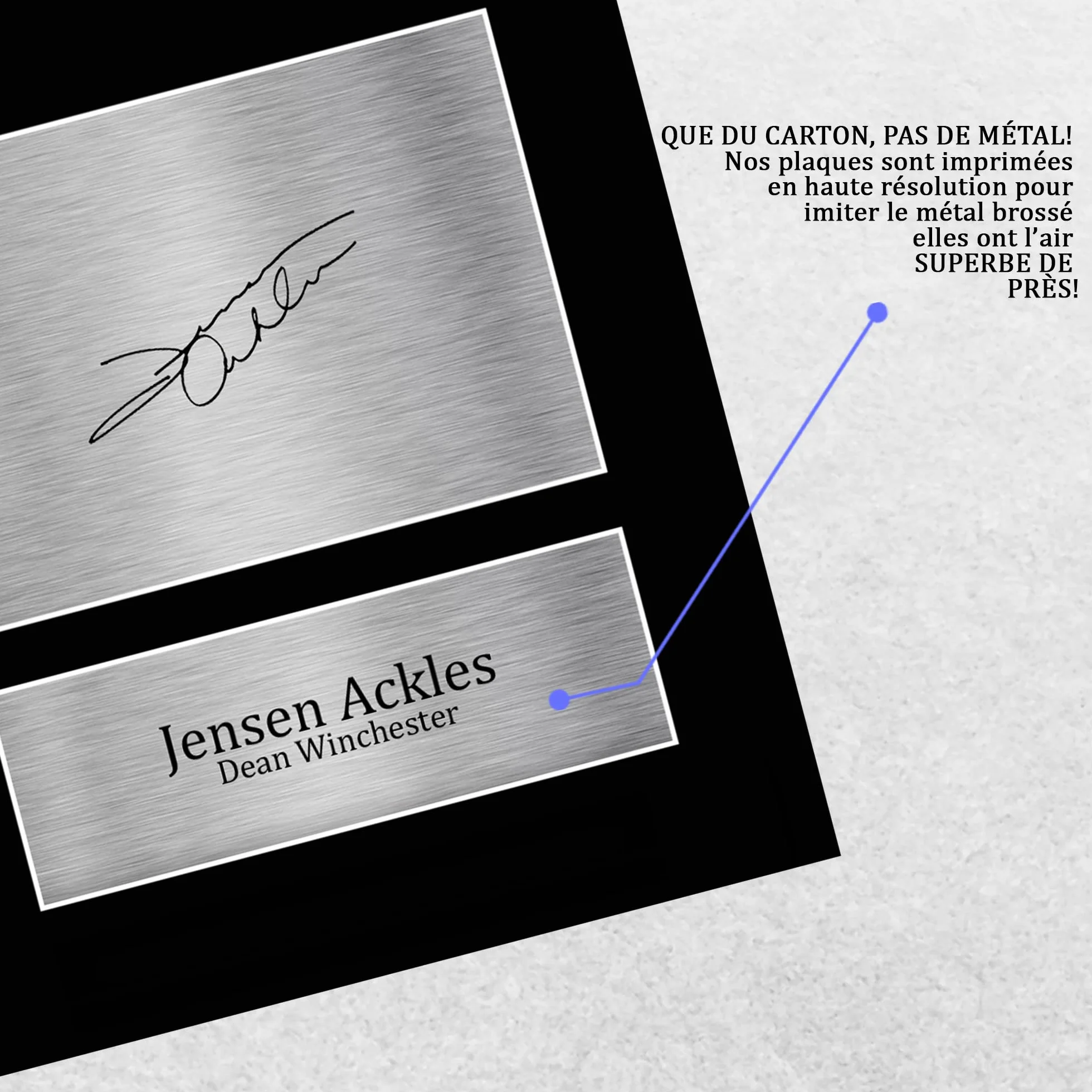 A4 Supernatural Jensen Ackles Cadeaux Imprimé Signé Autographe Photo