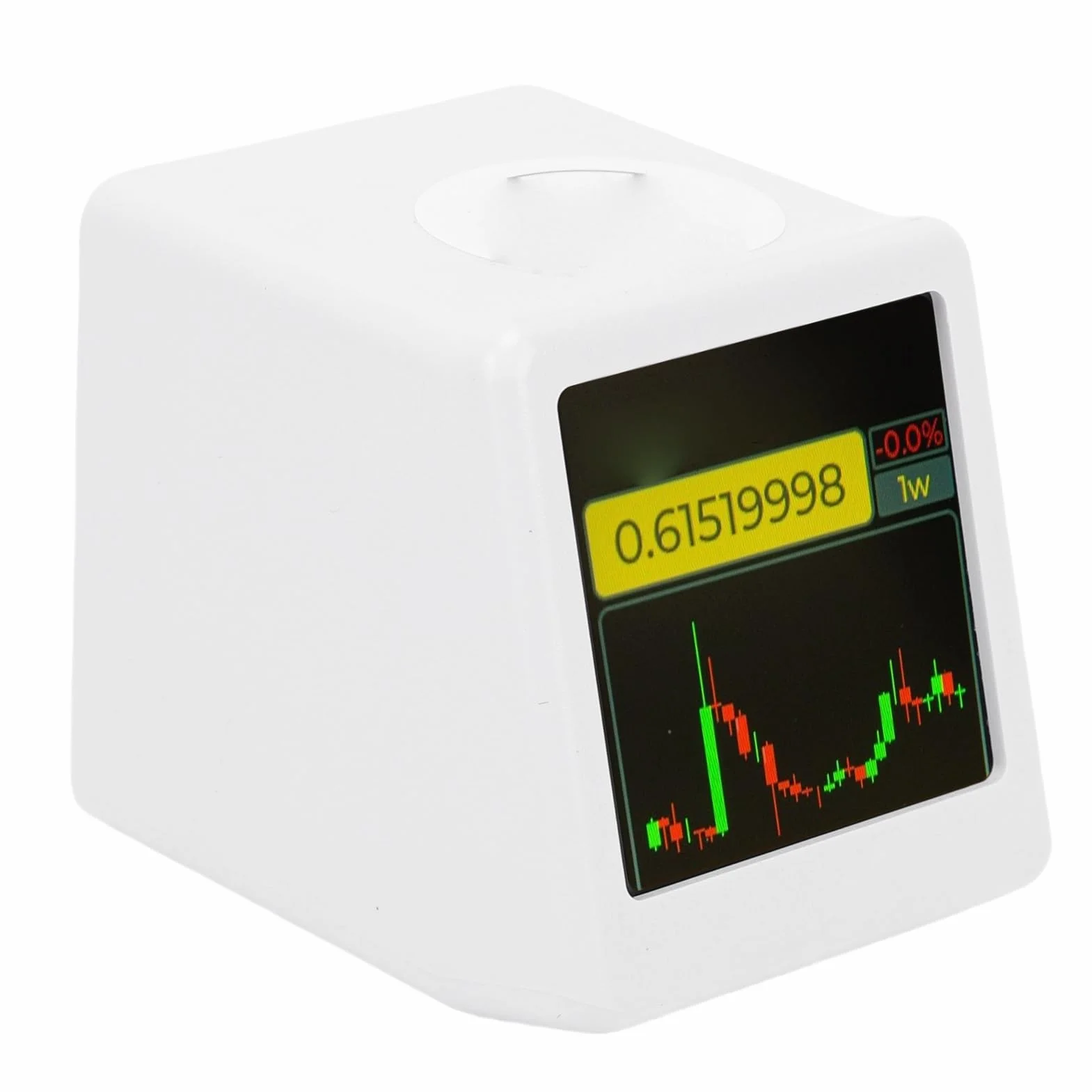 Bewinner Bitcoin Stock Ticker WiFi Crypto Prix en Temps Réel LED Horloge Météo Animation GIF Moniteur Intelligent pour Bureau Table de Nuit BTC ETH (Blanc)