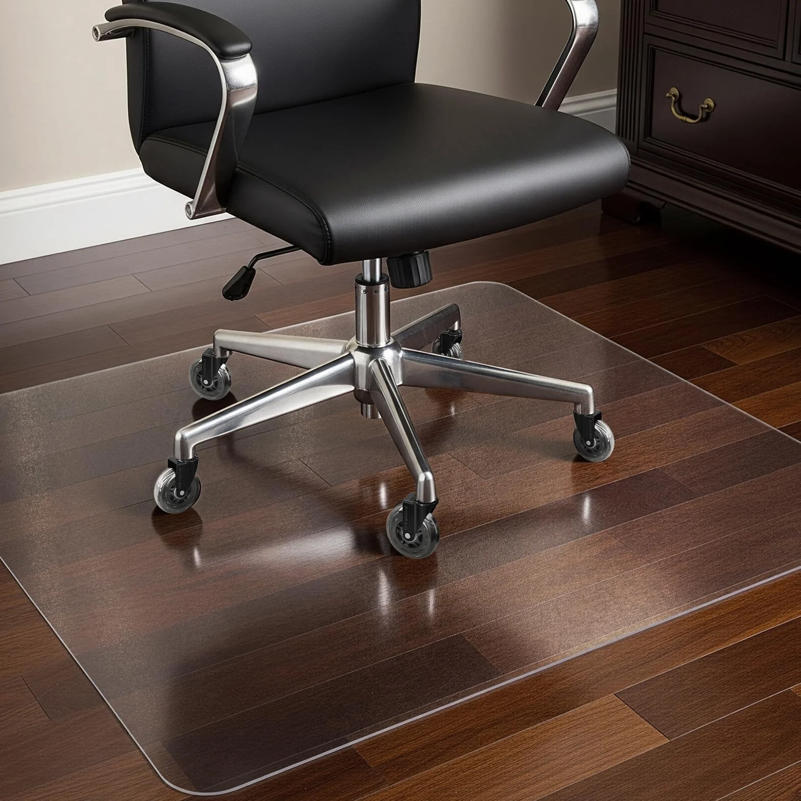 COSYLAND Tapis Chaise de Bureau Effet Givré 90x120cm Antidérapant Protège-Parquet
