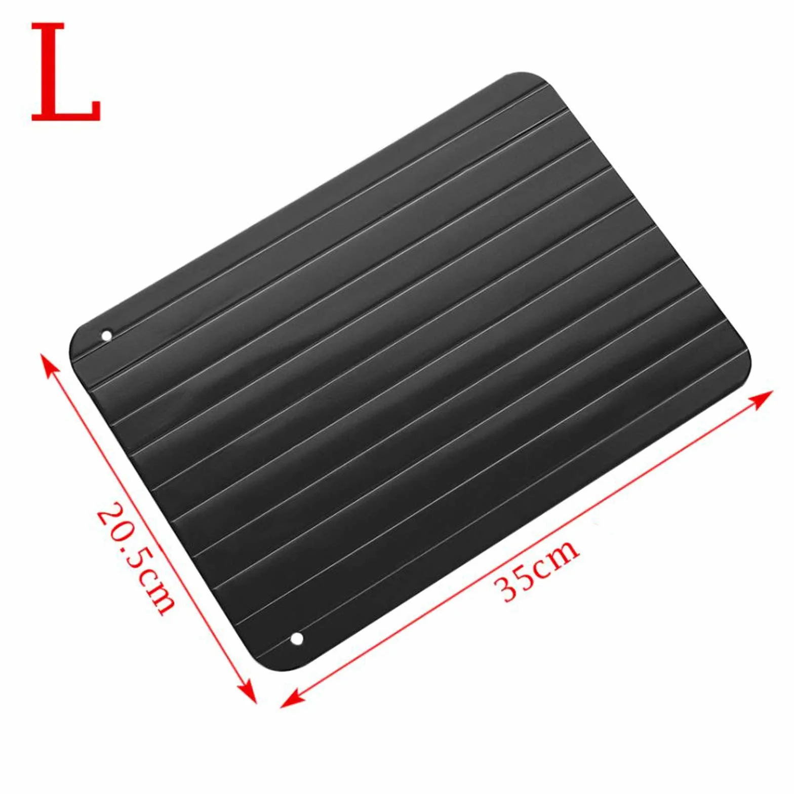 Lobwerk Plaque de décongélation Aluminium Noir Large pour congélateurs