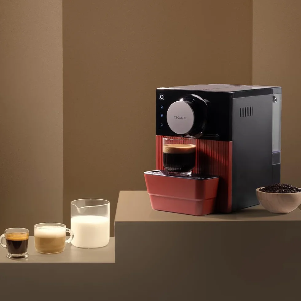 Cecotec Machine à Café Superautomatique Cremmaet Cube Rouge 1350W 19 Bars